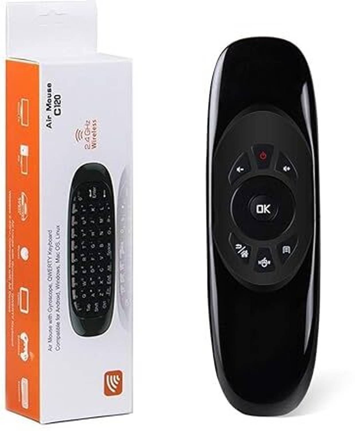 RuhZa Universal TV Remote Air Mouse, Wireless Keyboard Fly Mouse