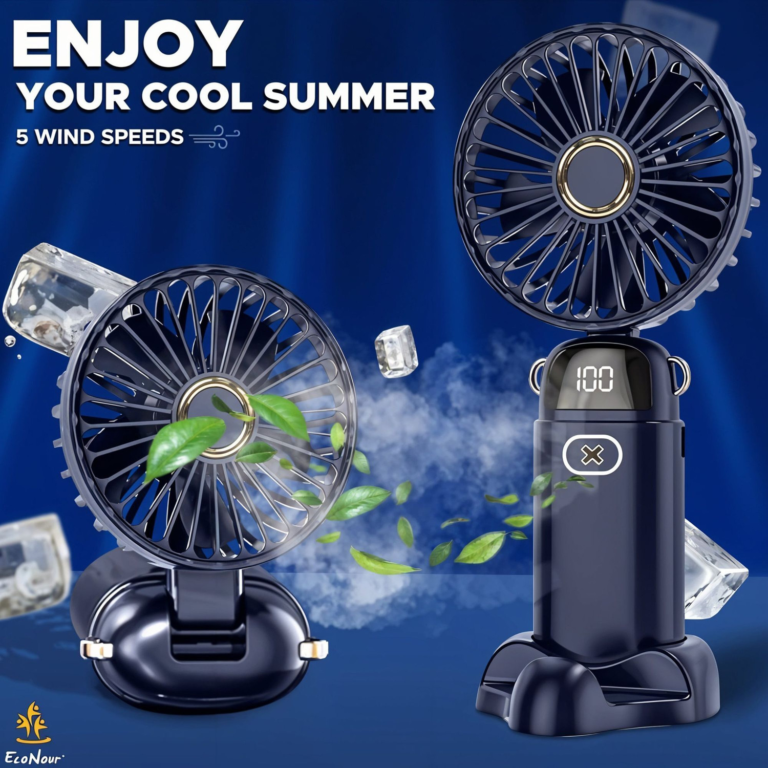 Image of TSCL Foldable Solid Green Hand Fan