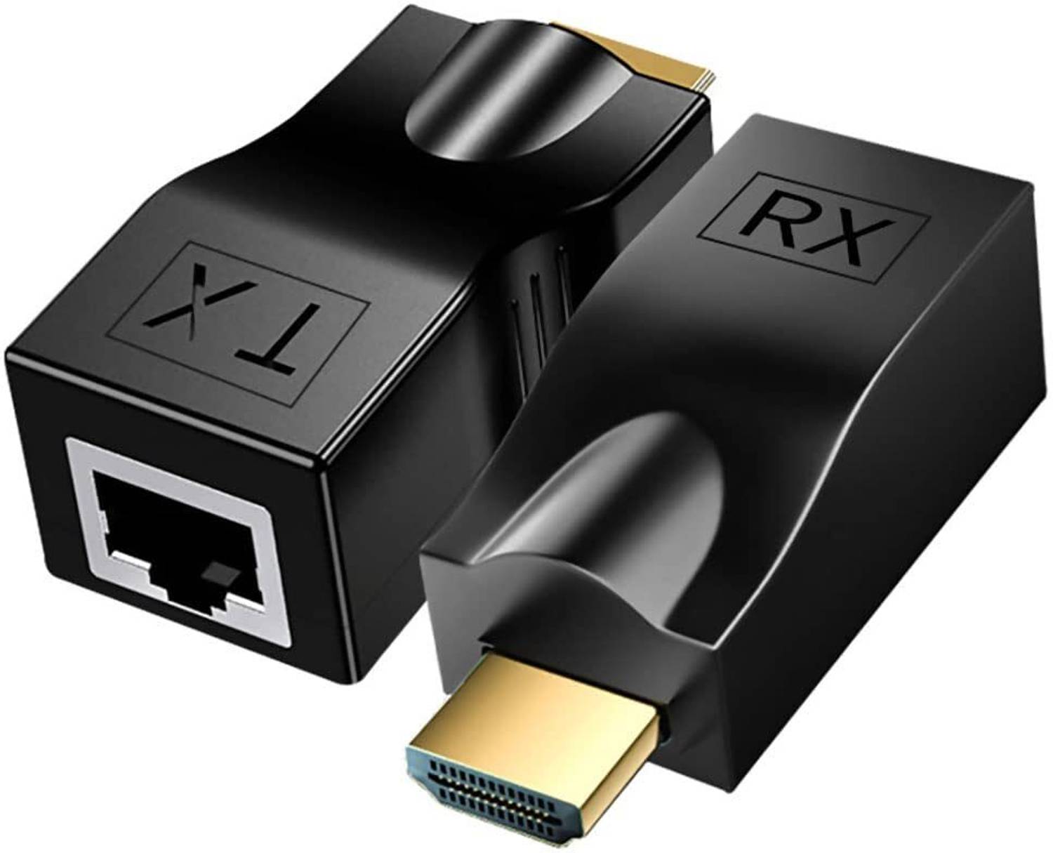 1Goal HDMI Extender 4k Adapter Over Cat5e/6 (1pair), HDMI Repeater to RJ45 Ethernet Network Converter,4k HD 1080p UP to 30m/98ft,for HDTV,Set-top Boxes,DVD,PS4,STB HDMI Connector
