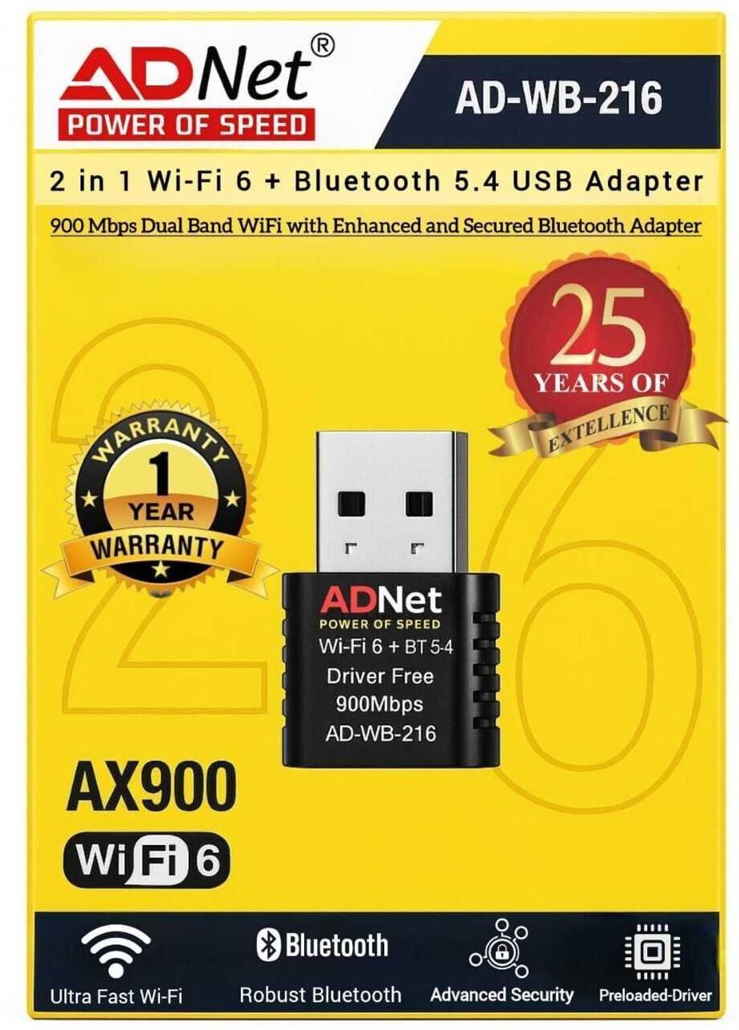 ADNet 2 in 1 WiFi 6 + Bluetooth 5.4 USB Flash Drive - Image 2