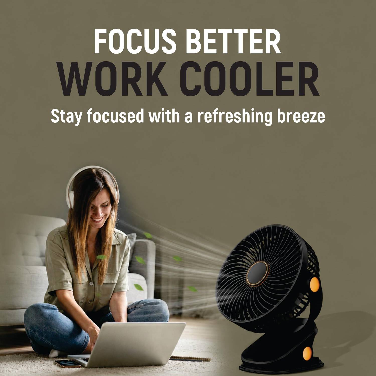 Unix Mini Clip Fan 110mm, USB Type-C - Image 4