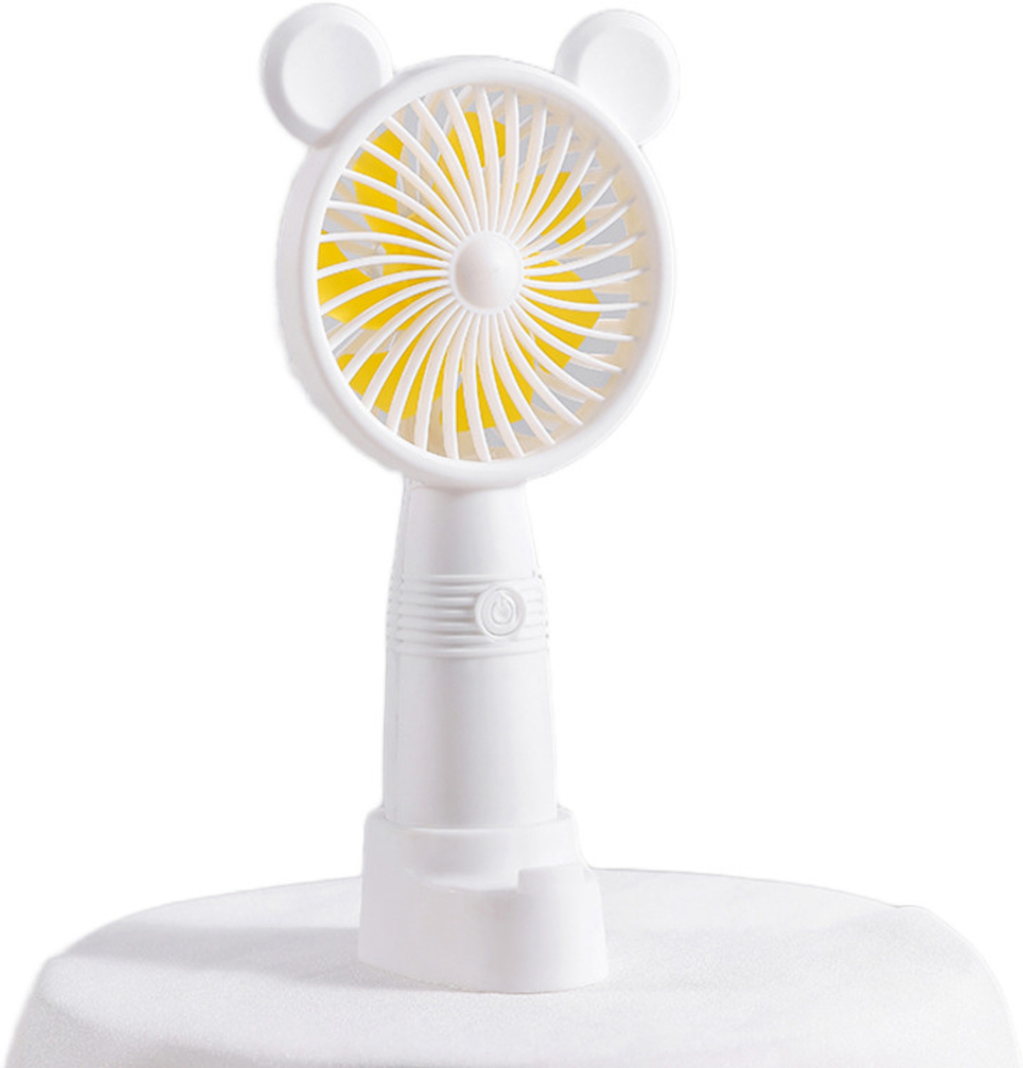 Image of MZ M3 (PORTABLE RECHARGEABLE USB FAN) 3 Speed Mode High Speed with 1200mAh Battery M3 Mobile Stand USB Fan