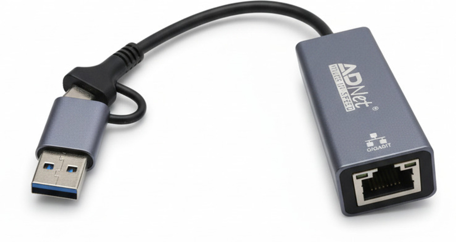 Image of ADNet Combo Plug Giga LAN Ethernet Adapter 1000Mbps USB LAN Card