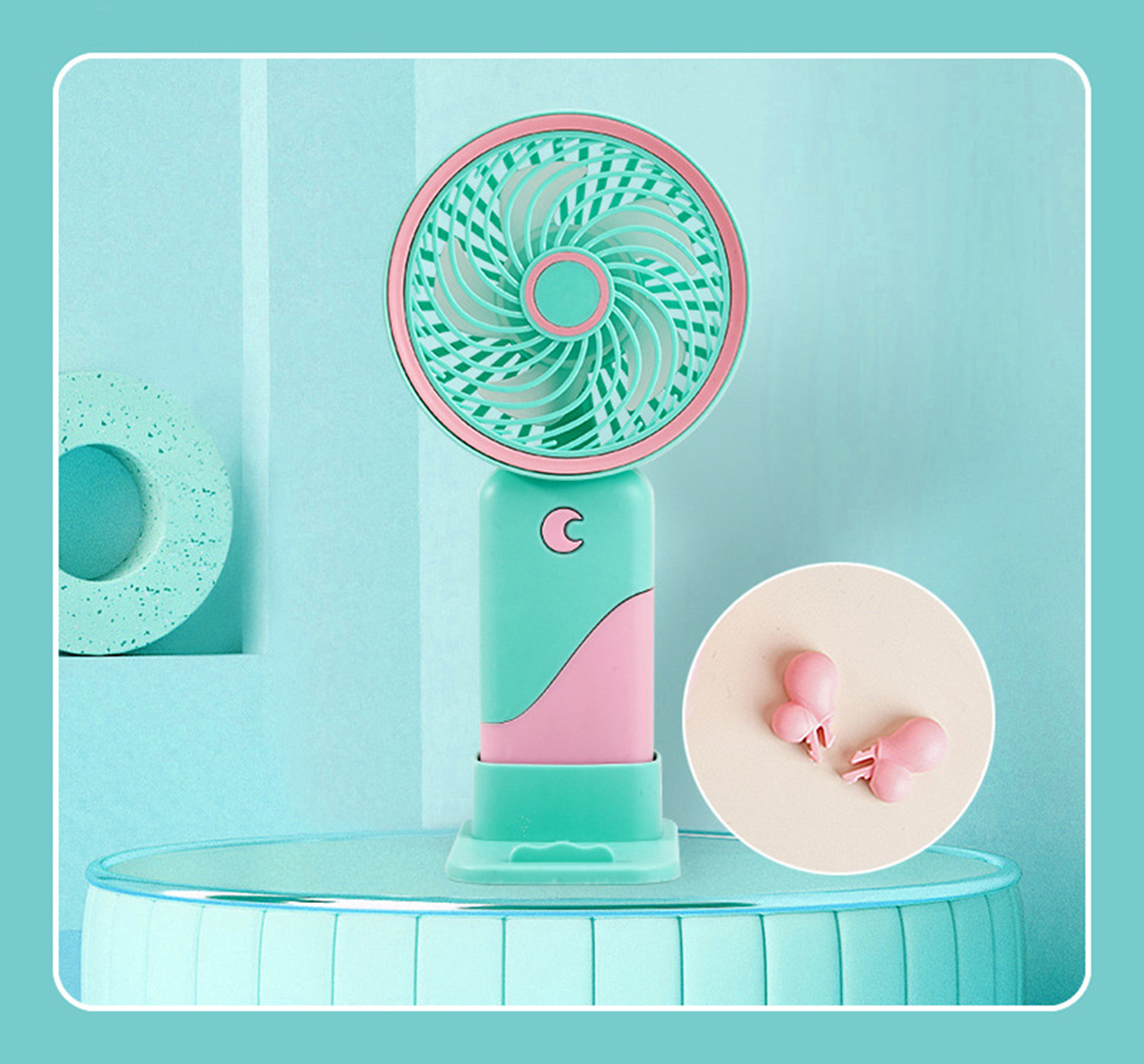 Image of Felinar Rechargeable Mini Cute Handheld USB Fan, Rechargeable Fan