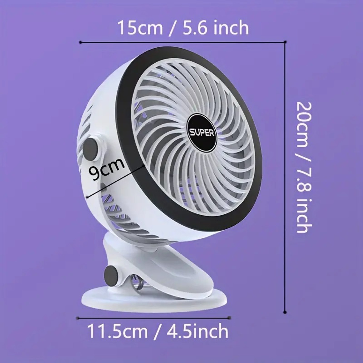Image of Keekos Table Fan You Can Also use Directly Fan Power Bank[ DC] Desk Fan 4000mAh USB High Air Delivery 3 mm Table Fan