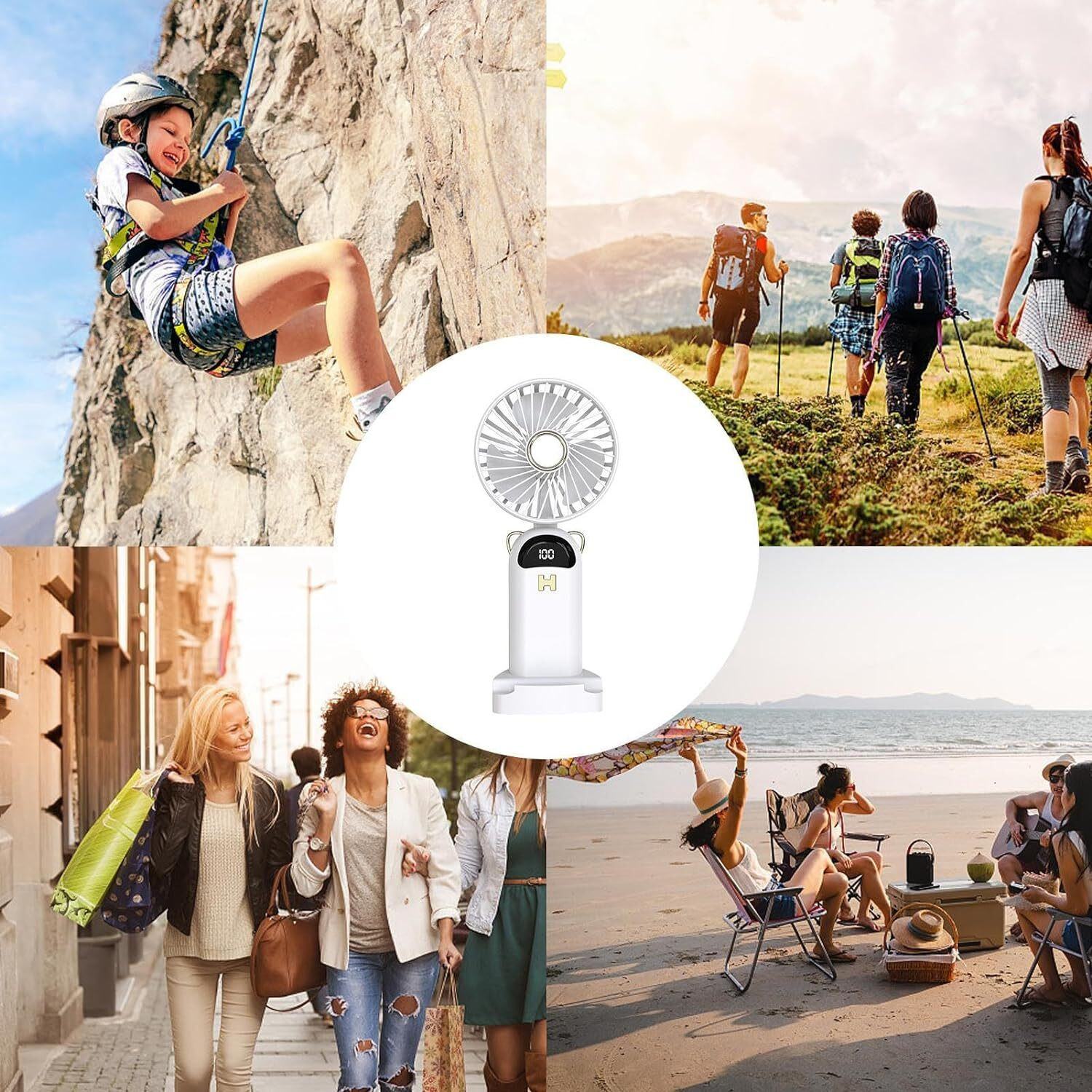 Image of Sampri Table Fan You Can Also use Directly Fan Power Bank[ DC] Desk Fan 4000mAh USB 3 mm Table Fan