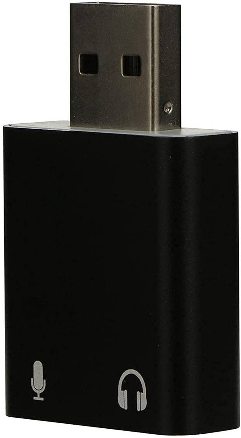AMG Music USB Audio Adapter USB to 3.5mm Jack Audio Adapter, External USB Stereo Sound Card 3.5mm Headset and Microphone Jack for Windows, Mac, Linux, Laptop, PC Sound Card