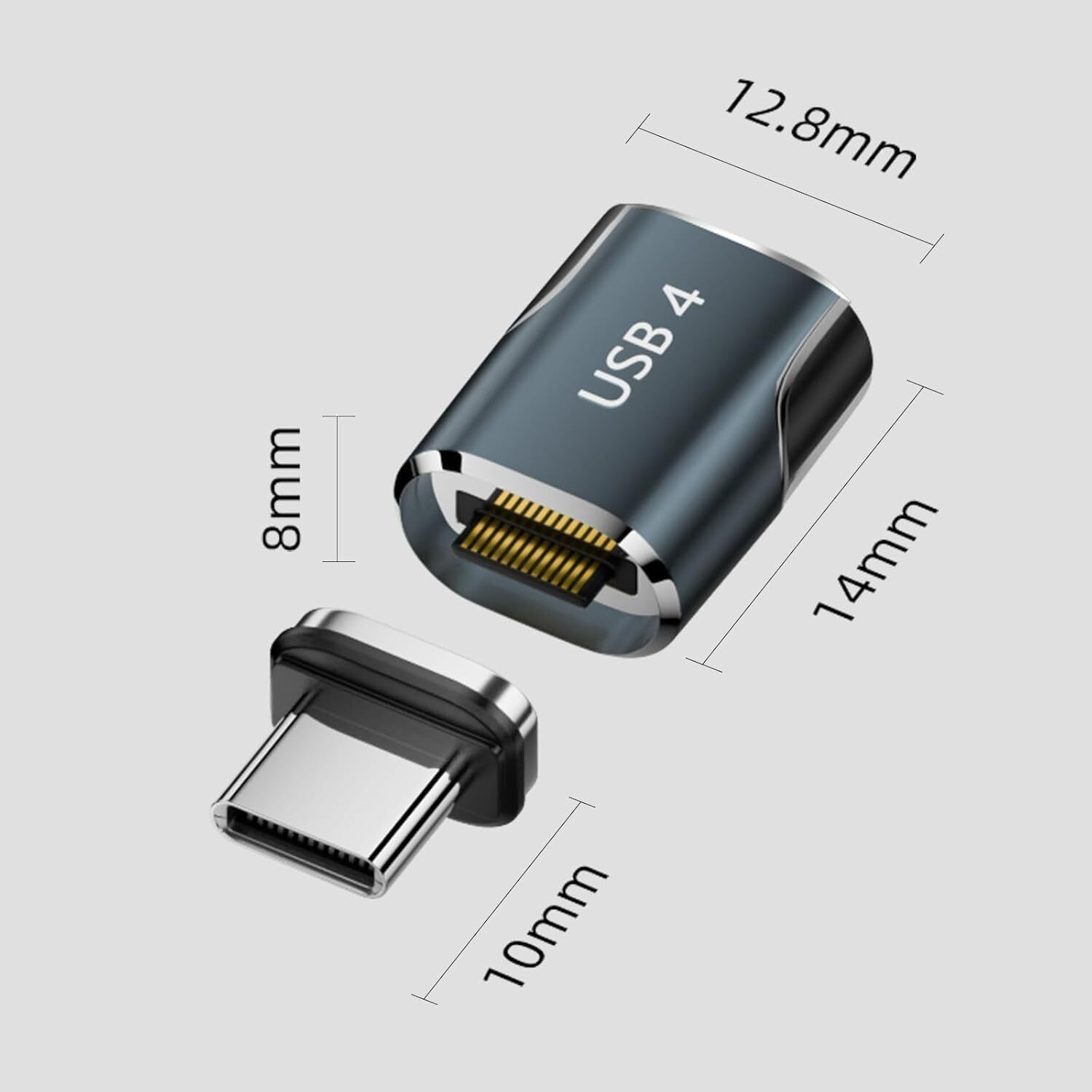 Image of Etzin USB-C Magnetic Adapter - 1 Pack 240W USB-C Adapter with 80GB /s Transfer Speed, Compatible with Laptops USB Charger