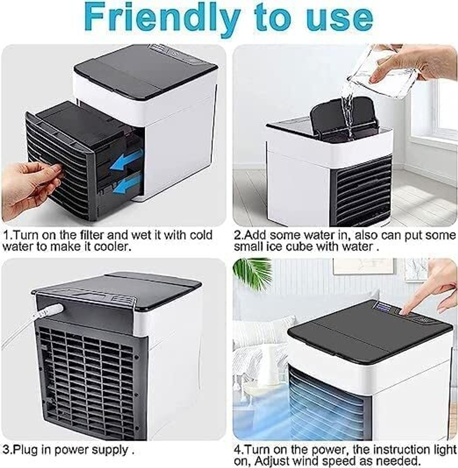 Image of Nimi Plastic Arctic Air Cooler, Portable Air Cooler Air Cooler,Artic Cooler 001 USB Air Cooler