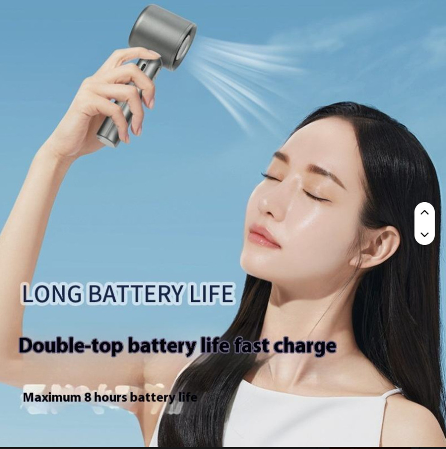 Image of Carecase Portable USB Rechargeable Desktop and Pocket Handheld Turbo Fan Air Cooling with Light for Outdoor Use USB Fan