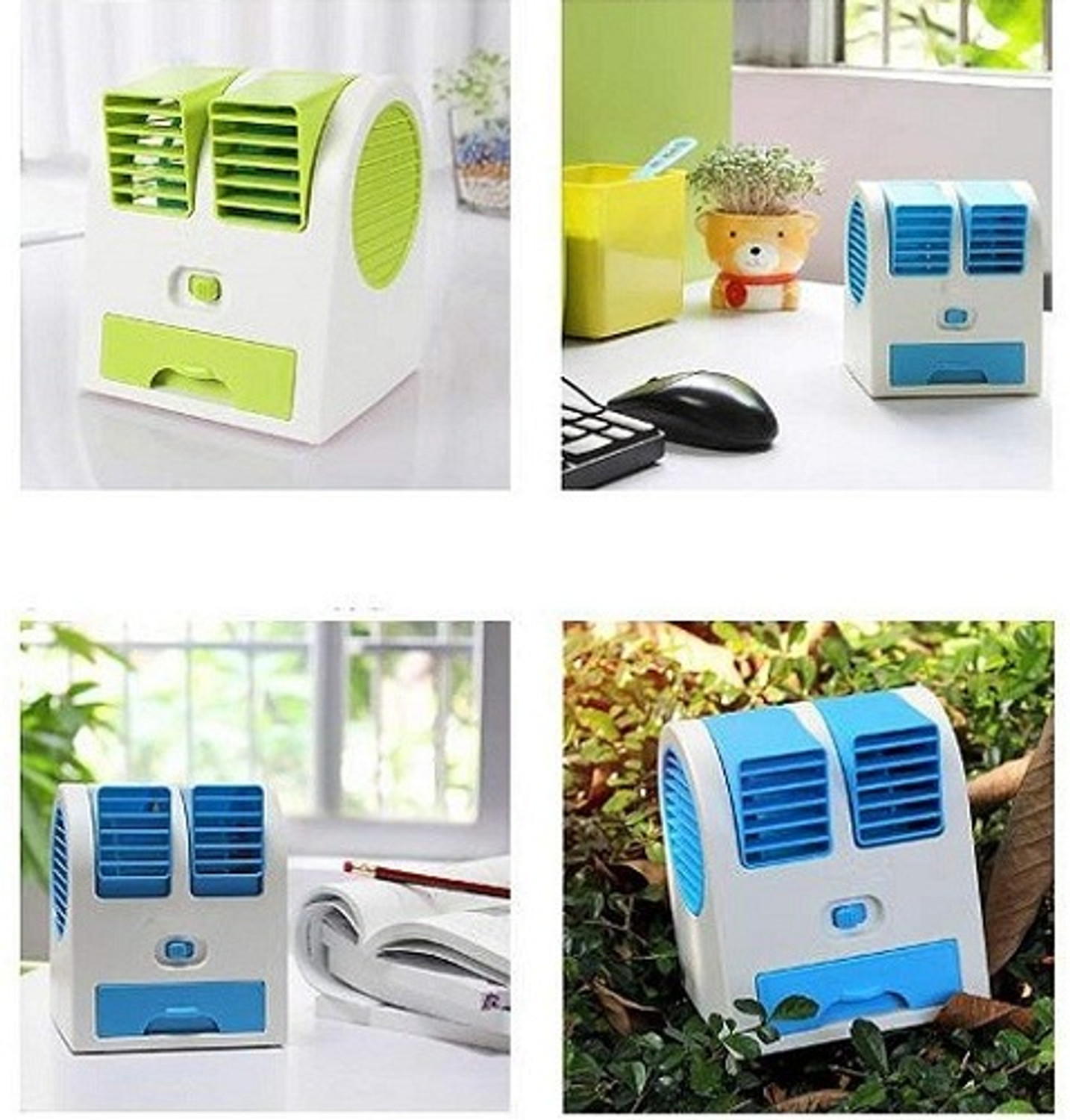 Image of KGDA Turbine Cooler Desktop Cooling Fan Mini Portable USB Air Conditioner Table Fan Small USB Air Cooler