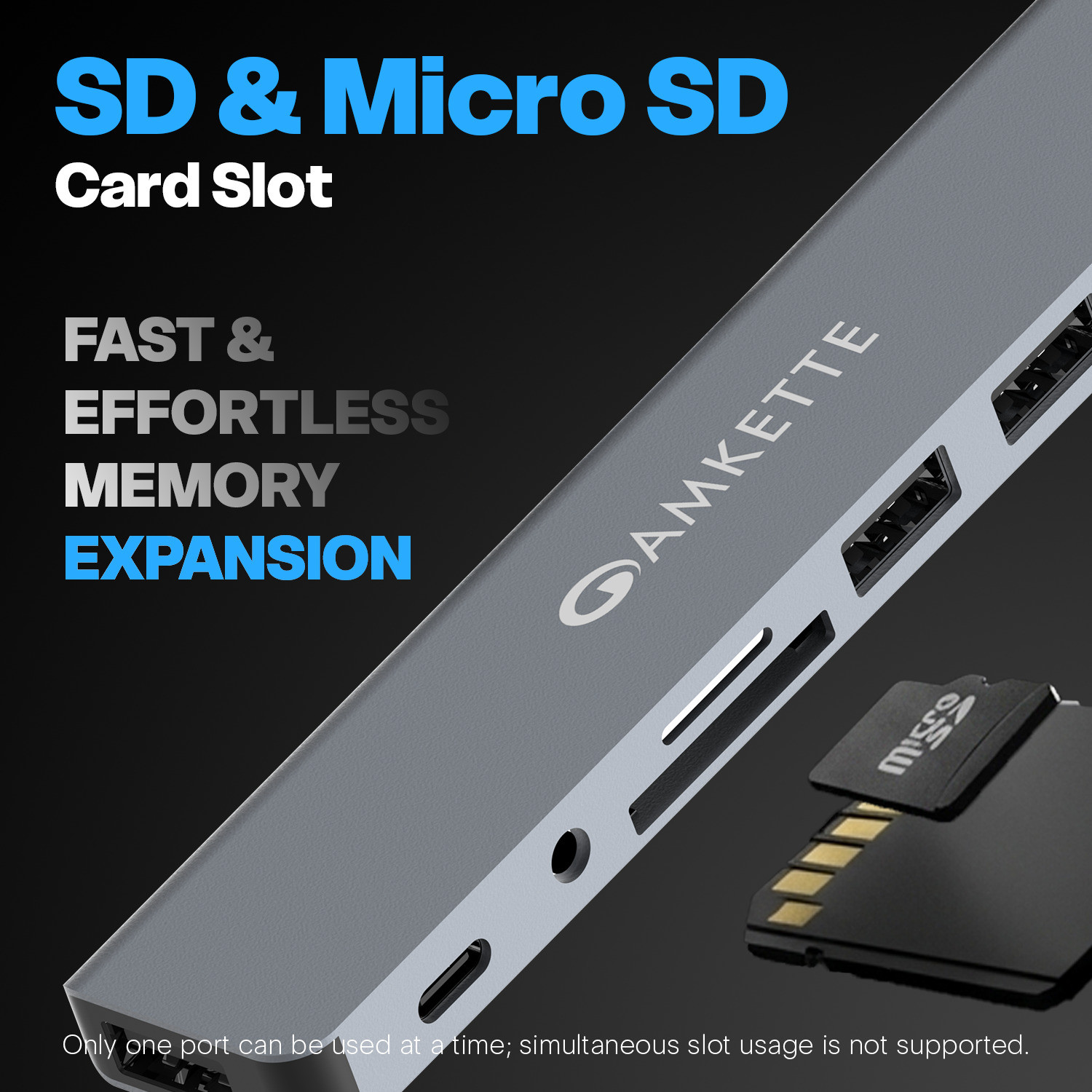 Image of AMKETTE 8-in-1 Plus (A+C) USB Type C Hub with USB 3.0, SD /TF Card Reader, 3.5mm Audio Jack, External HDD Support, Compatible with Windows, macOS & Linux USB Hub