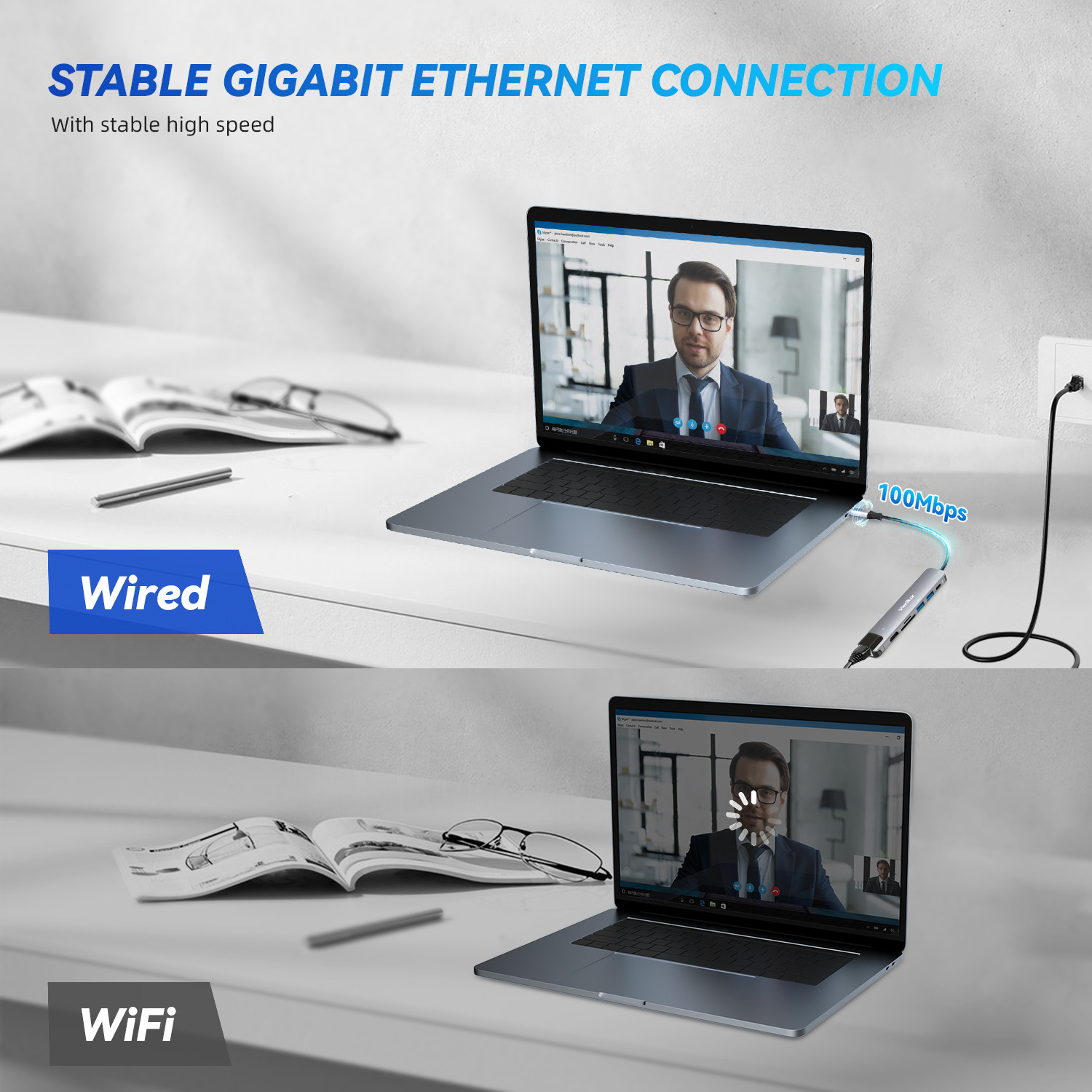 Image of Verilux Verilux 7-In-1 USB C Hub USB 3.0,USB 2.0 USB C Hub for More Type-C Enabled Device USB Hub