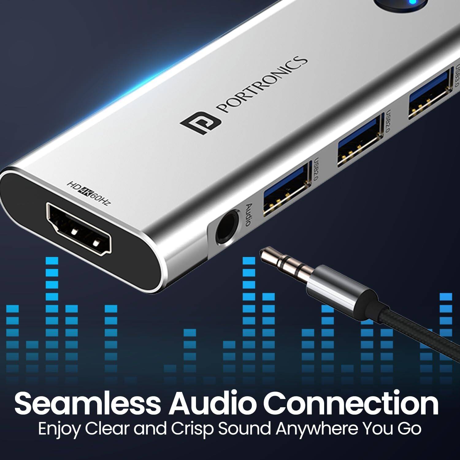 Portronics Mport One 9-in-1 USB-C Hub - Image 3