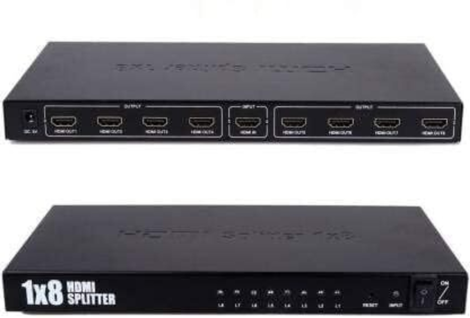 Image of RuhZa HDMI Splitter 1 in 8 Port Out of Full HD Support 1080 P 4k 1x8 HDMI Splitter 4K HDMI Connector