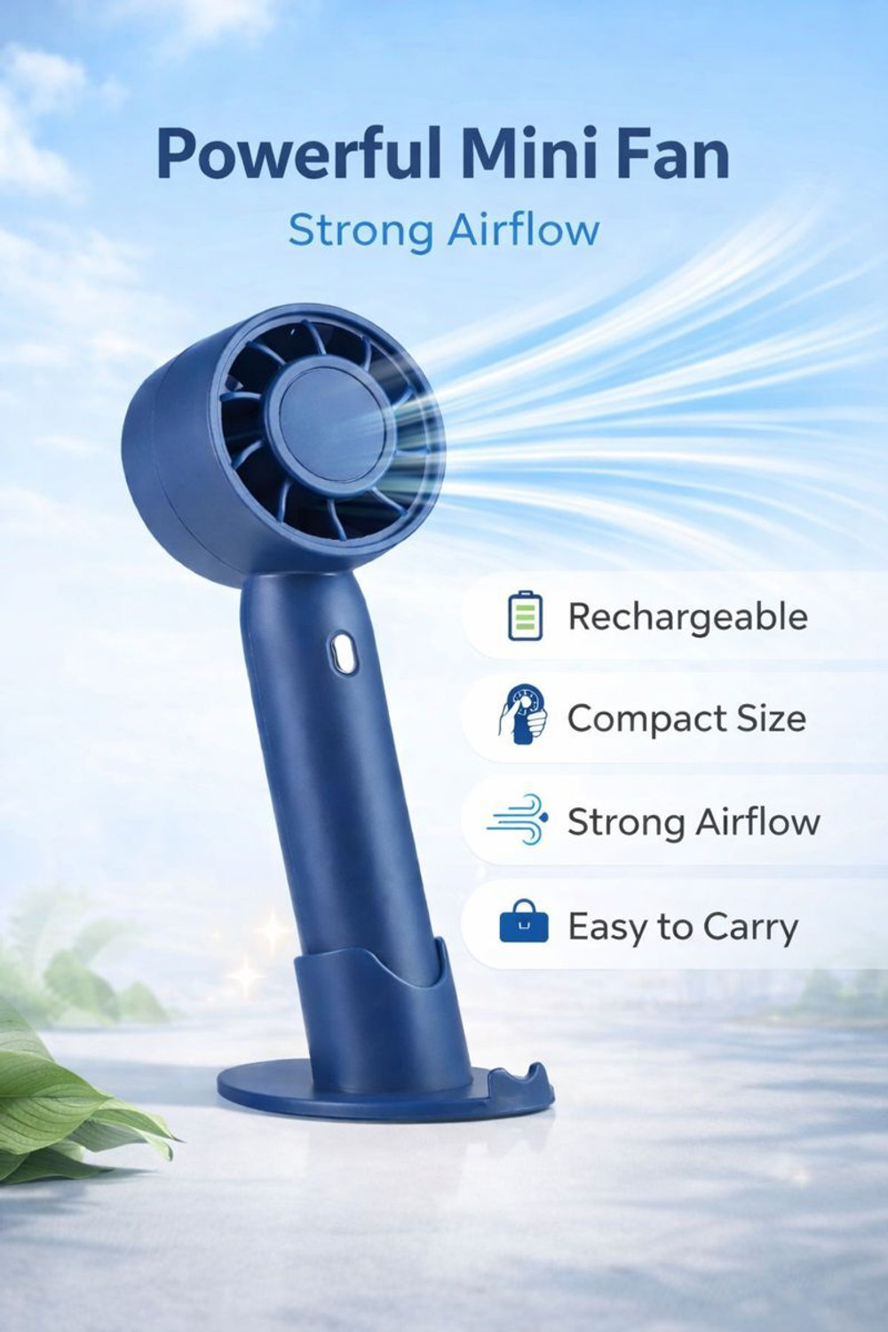Image of Shamsa Multiple Speed Modes - Adjustable cooling levels X86 Compact Mini Fan USB Rechargeable Personal Cooling Fan for Outdoor USB Fan