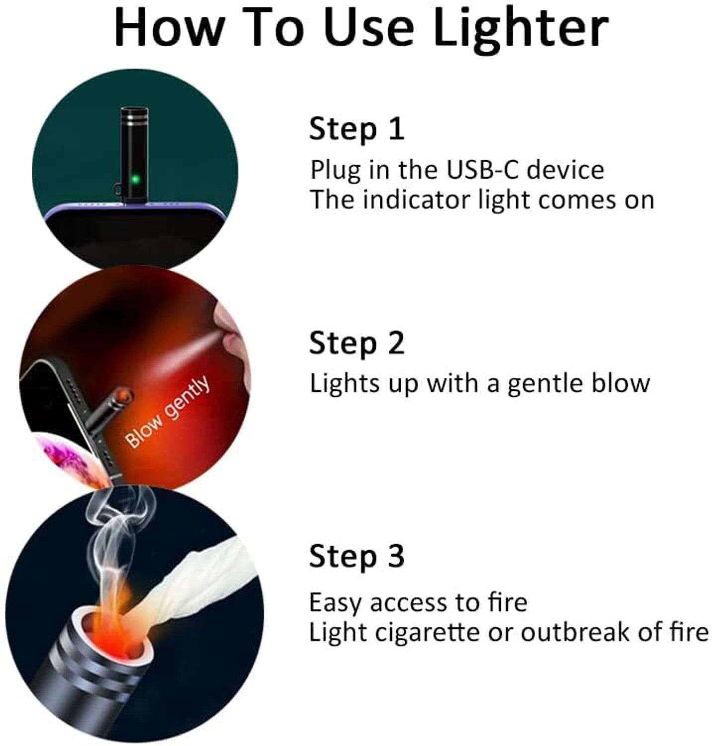 Image of Mobofix Best Gifting Purpose USB Mobile| Mobile USb Gadget Type C Lighter | Key Ring Cigarette Lighter
