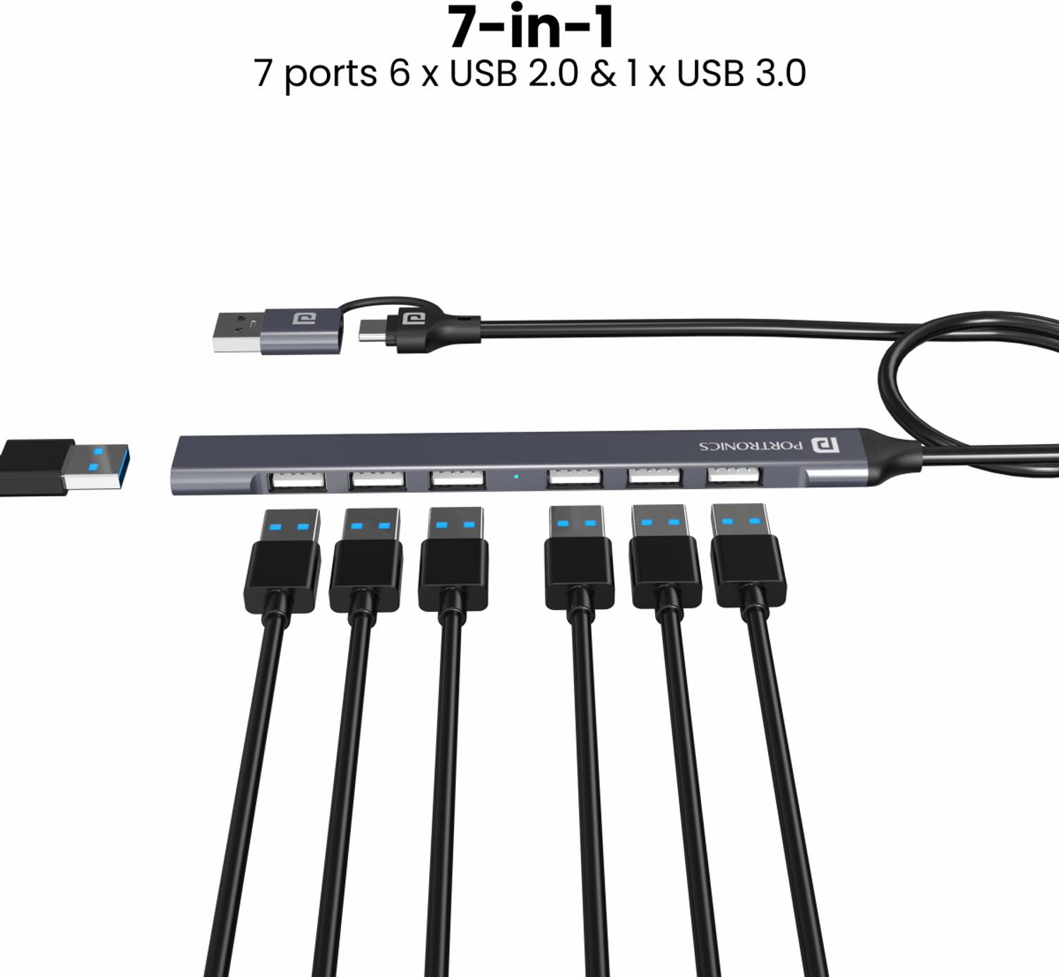 Portronics Mport 7 7-in-1 USB Hub - Image 2