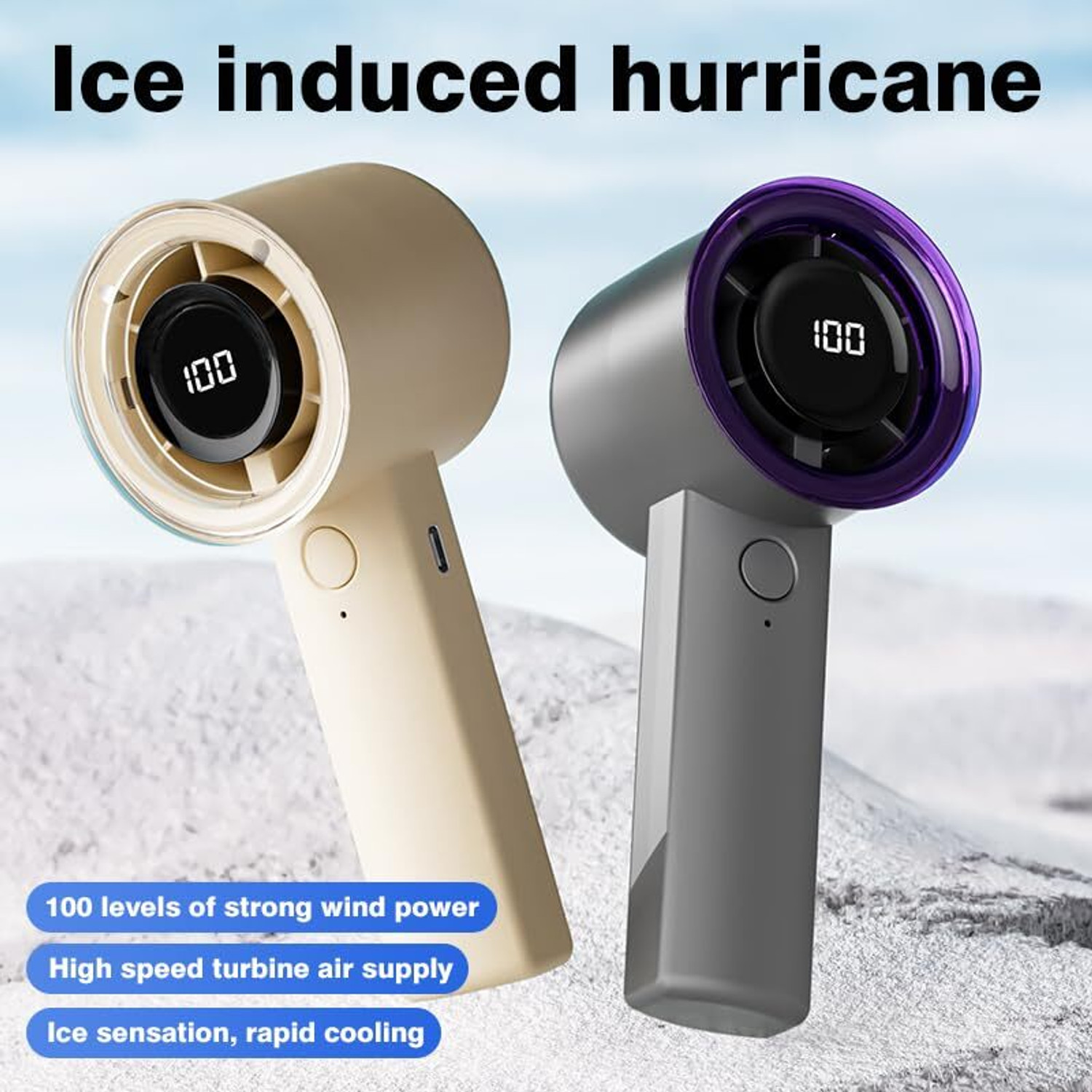 Image of SKYTONE USB Rechargeable Mini Portable Hand Fan White Mini Fan USB Fan
