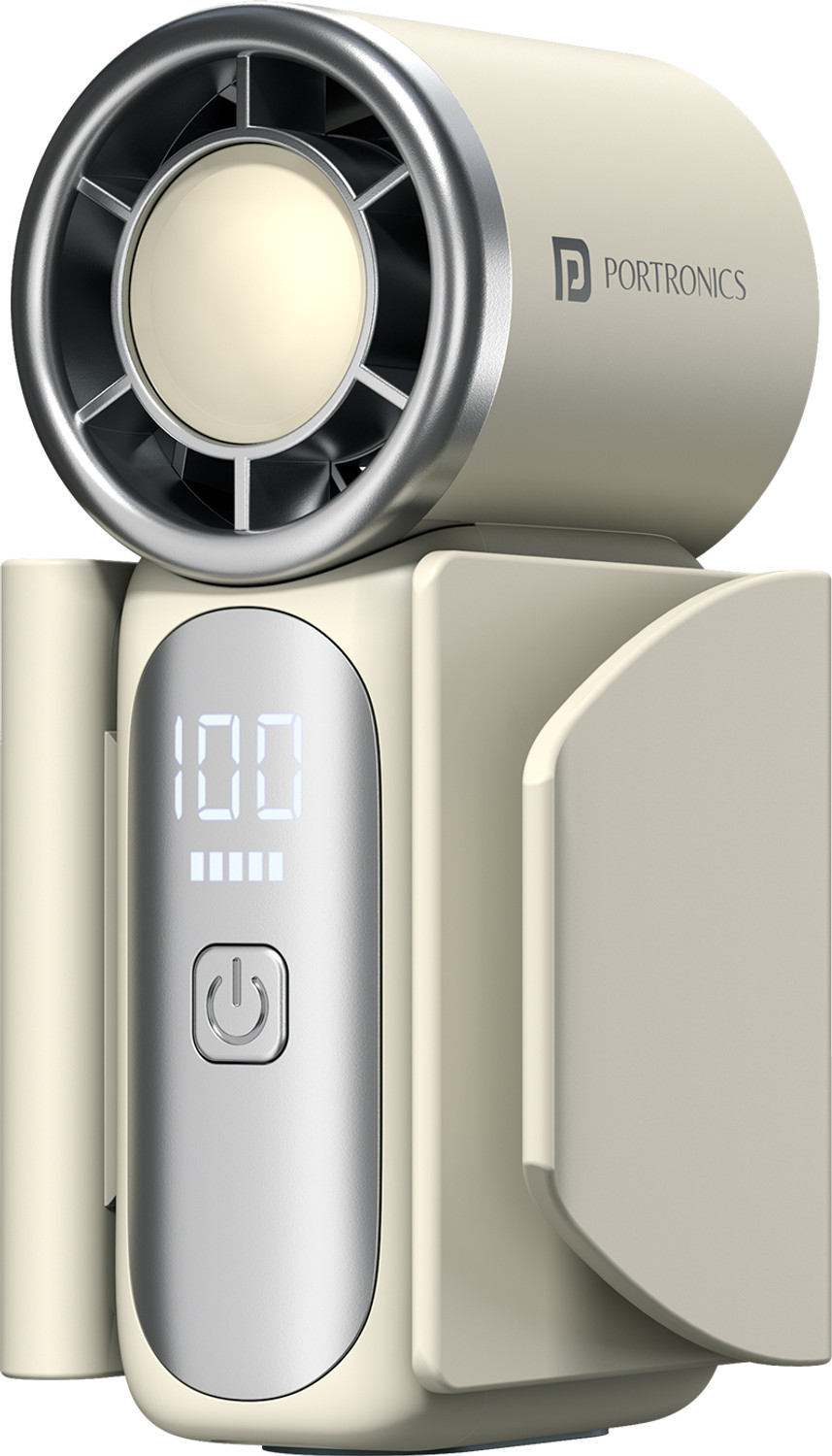 Image of Portronics Toofan Nano Rechargeable BLDC Handheld Mini Fan, 3000mAh Battery, 18000 RPM POR-3524 Rechargeable Fan