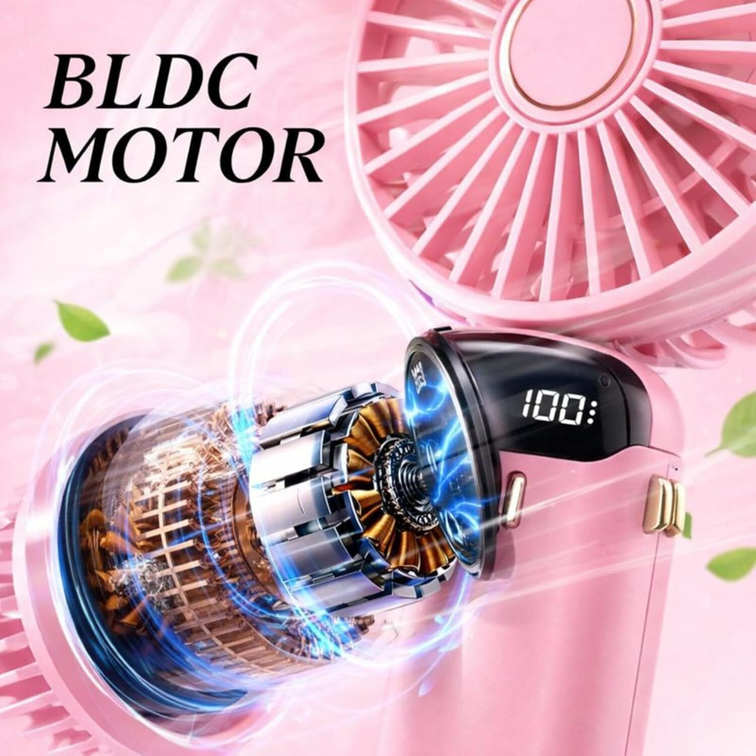 Image of Hokiit Mini Hand Fan,Portable Fan USB Rechargeable Fan ,Small Pocket Fan Mini Portable Hand Fan with 5 Speed & 1800 mah battery USB Fan USB Fan