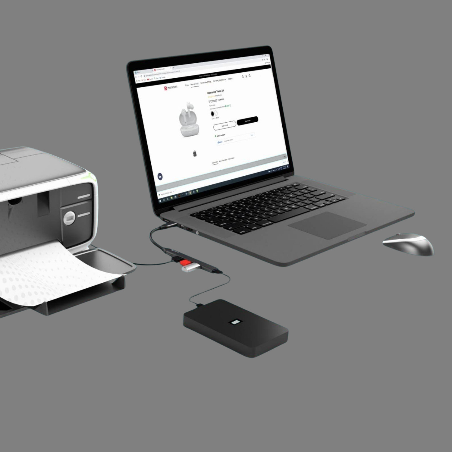 Image of DELOX Type C & Micro USB 4 in 1 OTG Connector - Fast Data & Charging TYPE-C USB 3.0 USB Hub