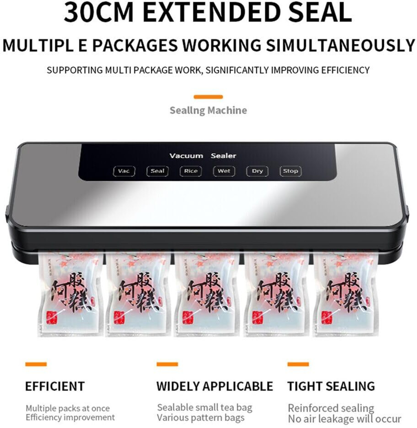 Image of Enem Sealing Machine for Food Packet with 10 Pouch Automatic Vacuum Bag Sealer