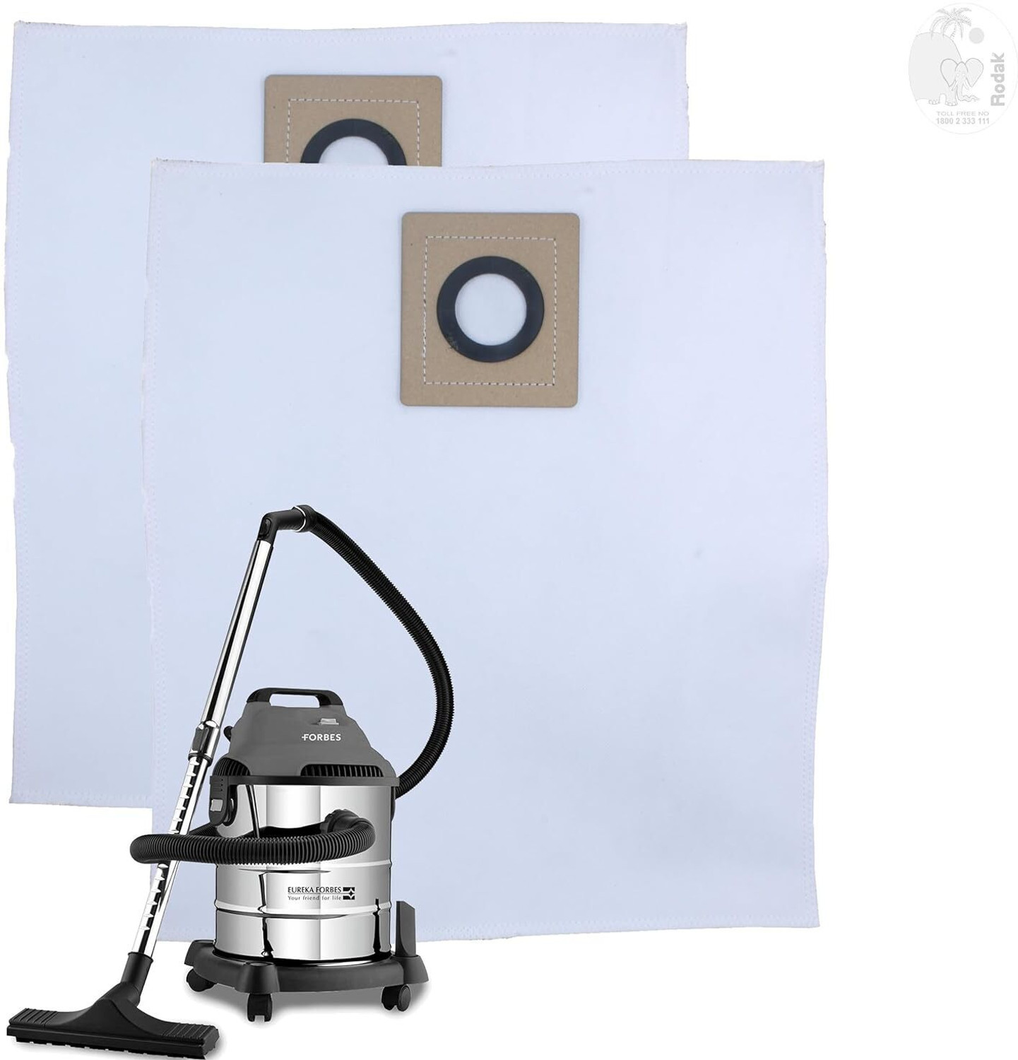 Image of Rodak Set of 2 Dust Bags Compatible with Euroclean Pro, Tear Resistant, 3-Ply Vacuum Cleaner Bag