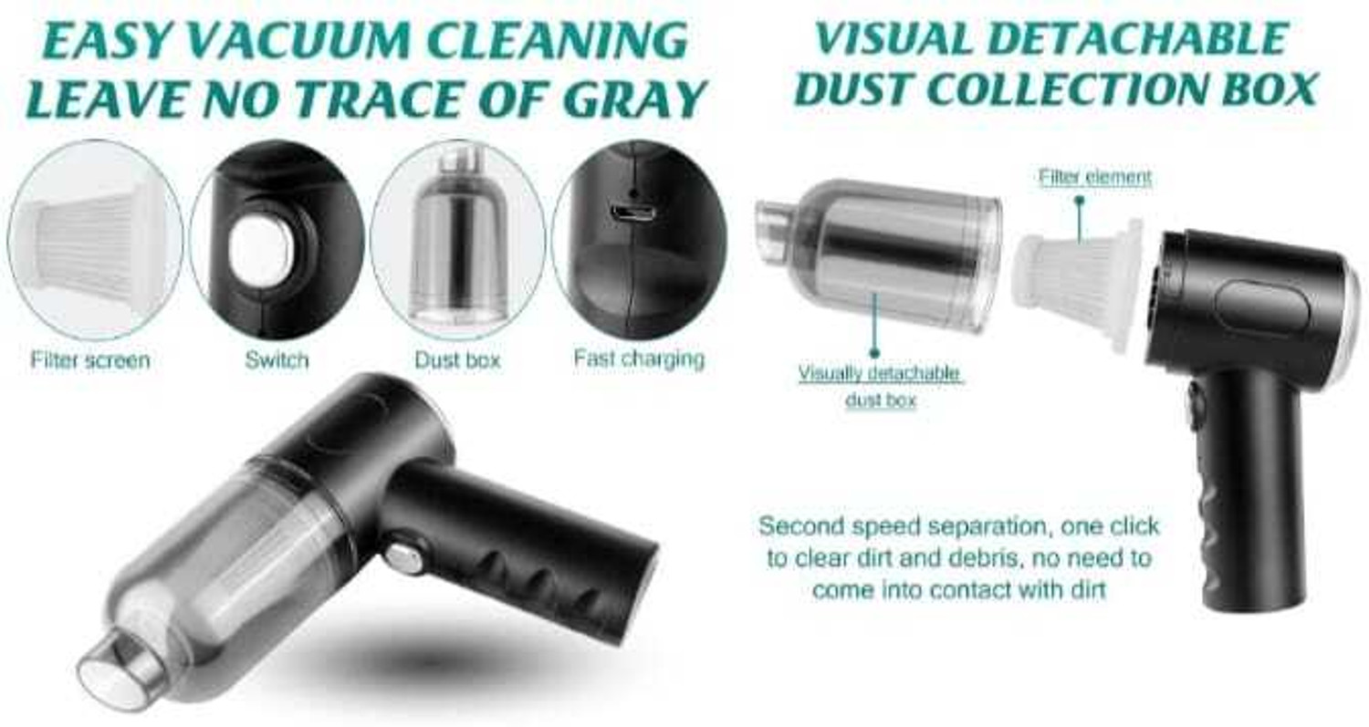 Image of Adi Vacuum cleaner 01 Hand-held Vacuum Cleaner with Anti-Bacterial Cleaning, Reusable Dust Bag
