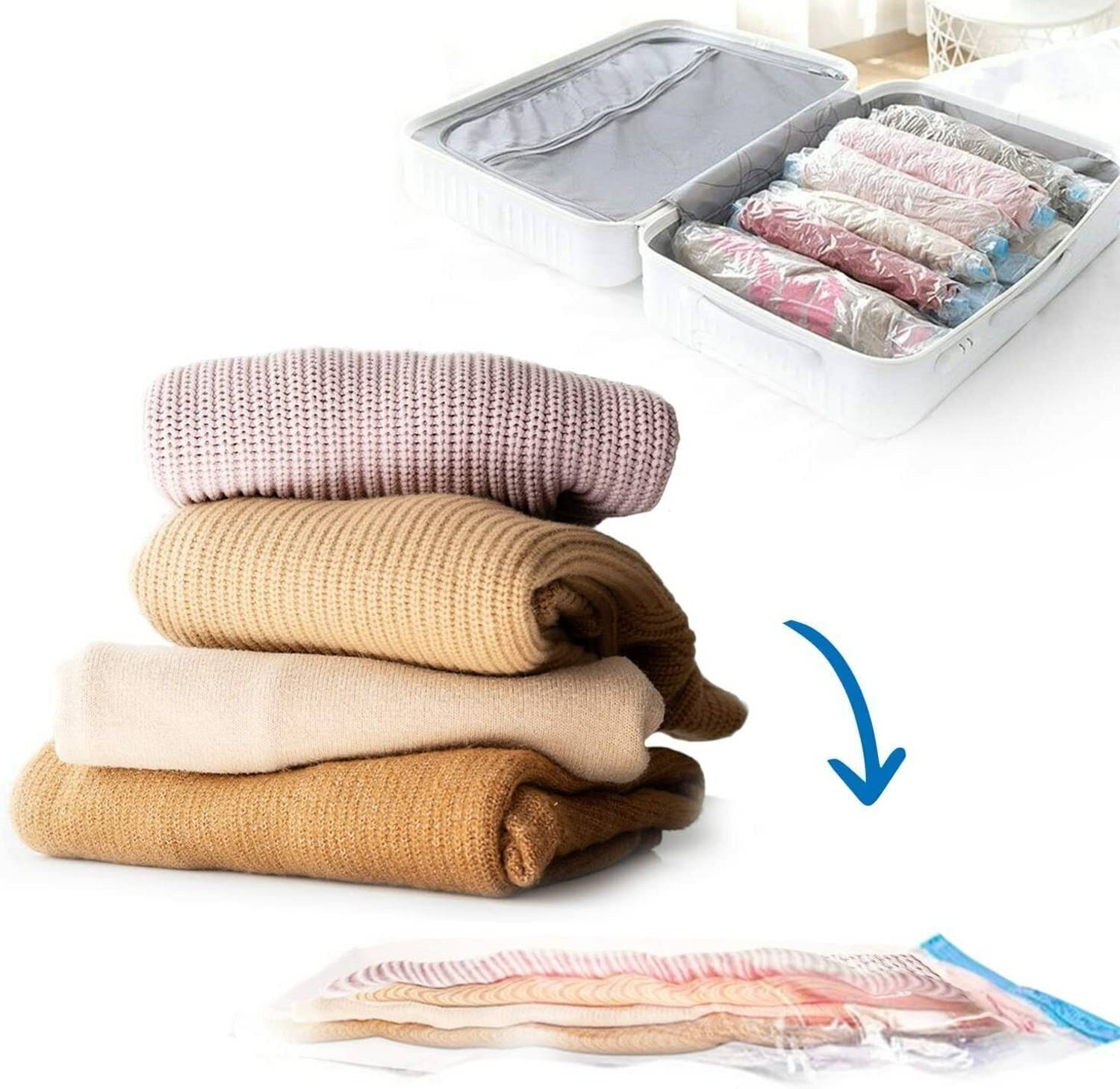 VISHWA Storage Vacuum Bags 6-Pack Medium 50x70 cm - Image 4