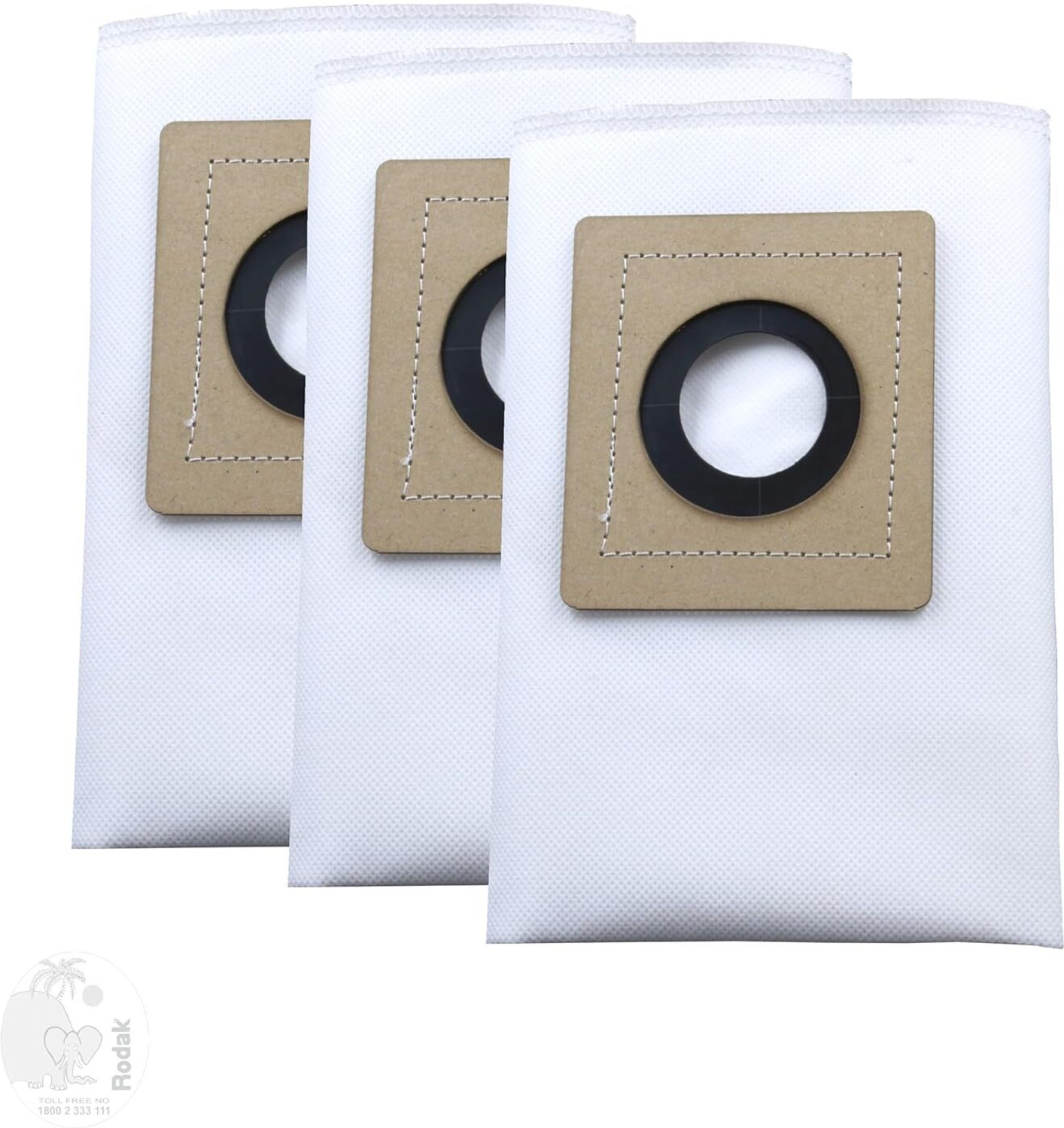 Image of Rodak Set of 3 Dust Bags Compatible with Euroclean Pro, Tear Resistant, 3-Ply Vacuum Cleaner Bag