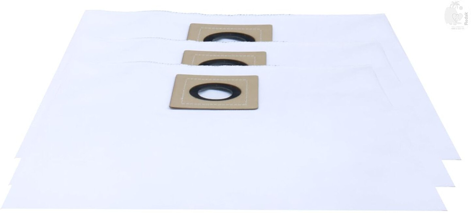 Image of Rodak Set of 3 Dust Bags Compatible with Euroclean Pro, Tear Resistant, 3-Ply Vacuum Cleaner Bag
