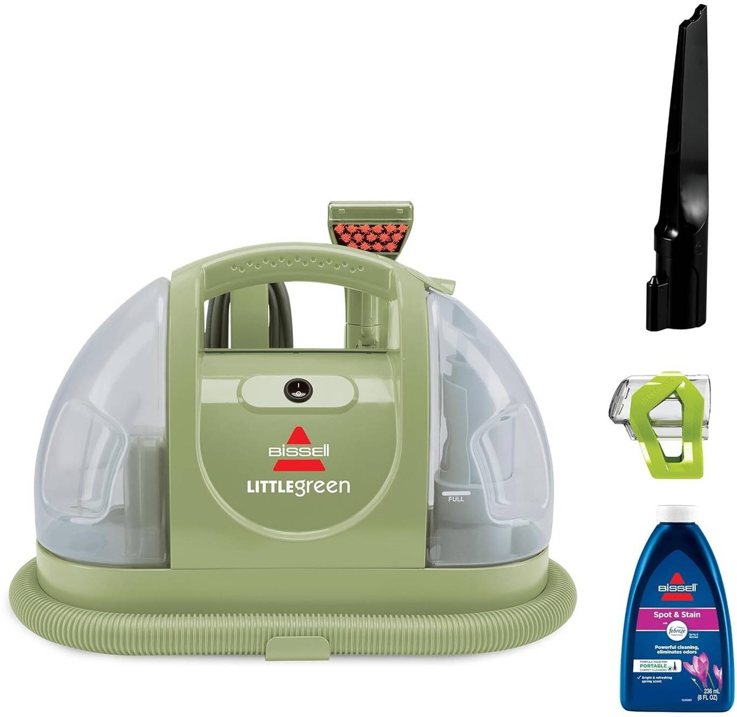 BISSELL Little Green Tm 4098m Wet & Dry Vacuum Cleaner Multi-Purpose Portable Carpet and Sofa Upholstery Cleaner, Spot Cleaner & Stain Remover for Carpets, Stairs & Car, Green