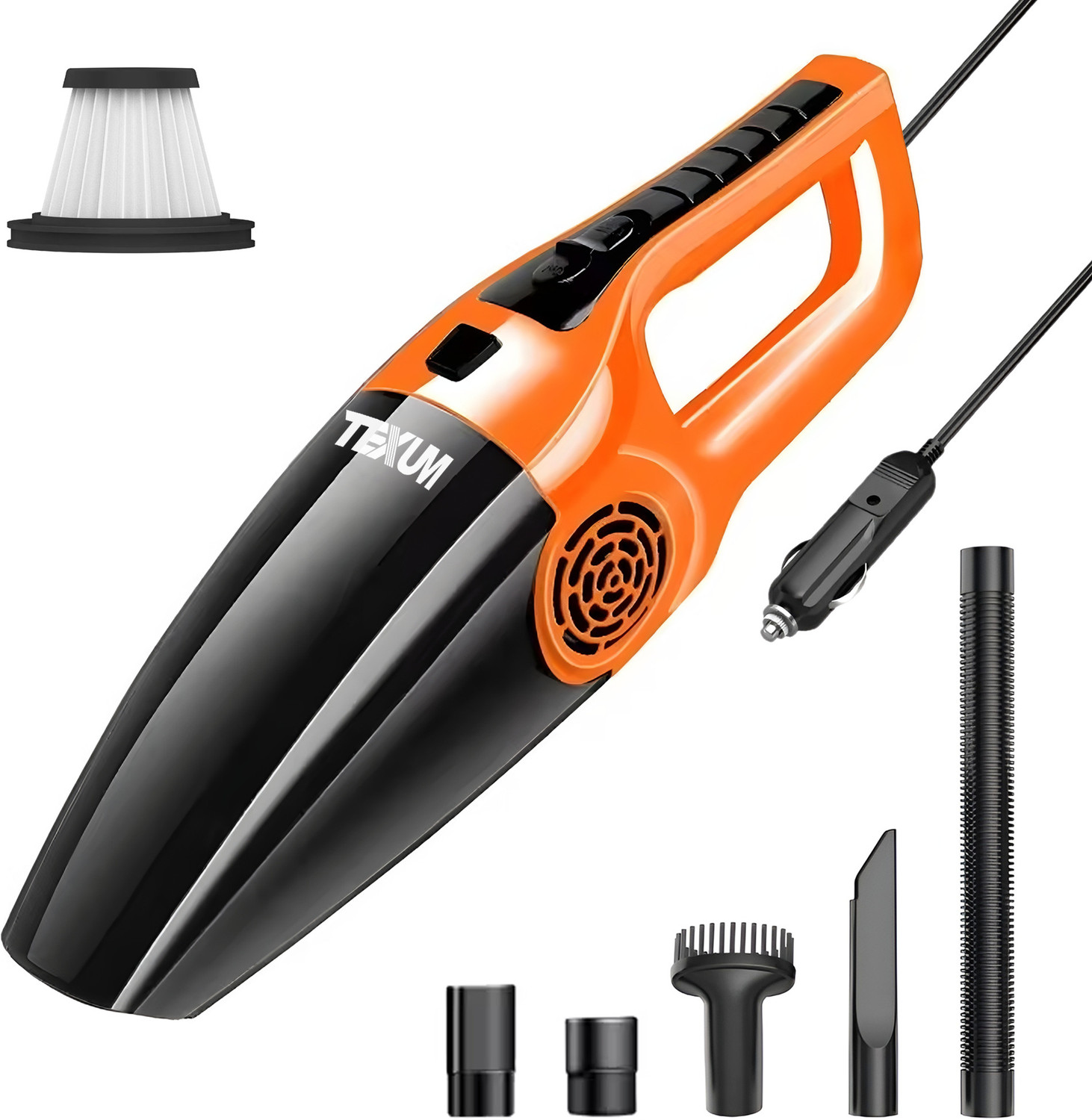 Image of TEXUM TVC /A80 Car Vacuum Cleaner with Reusable Dust Bag, Swappable Battery