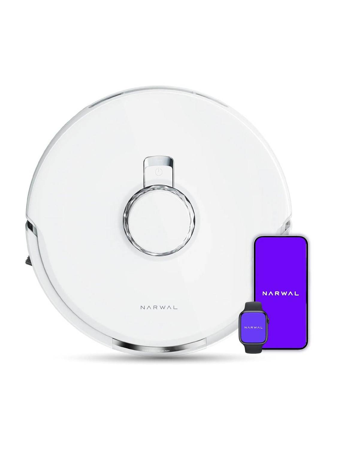 Narwal Freo X Plus Robotic Floor Cleaner with 7800Pa Suction, 7 Weeks Storage, Zero Tangle Brush, 5200mAh Battery, 3D Mapping, Google Home, Alexa, Siri & App Compatible, 254 Mins (WiFi Connectivity)