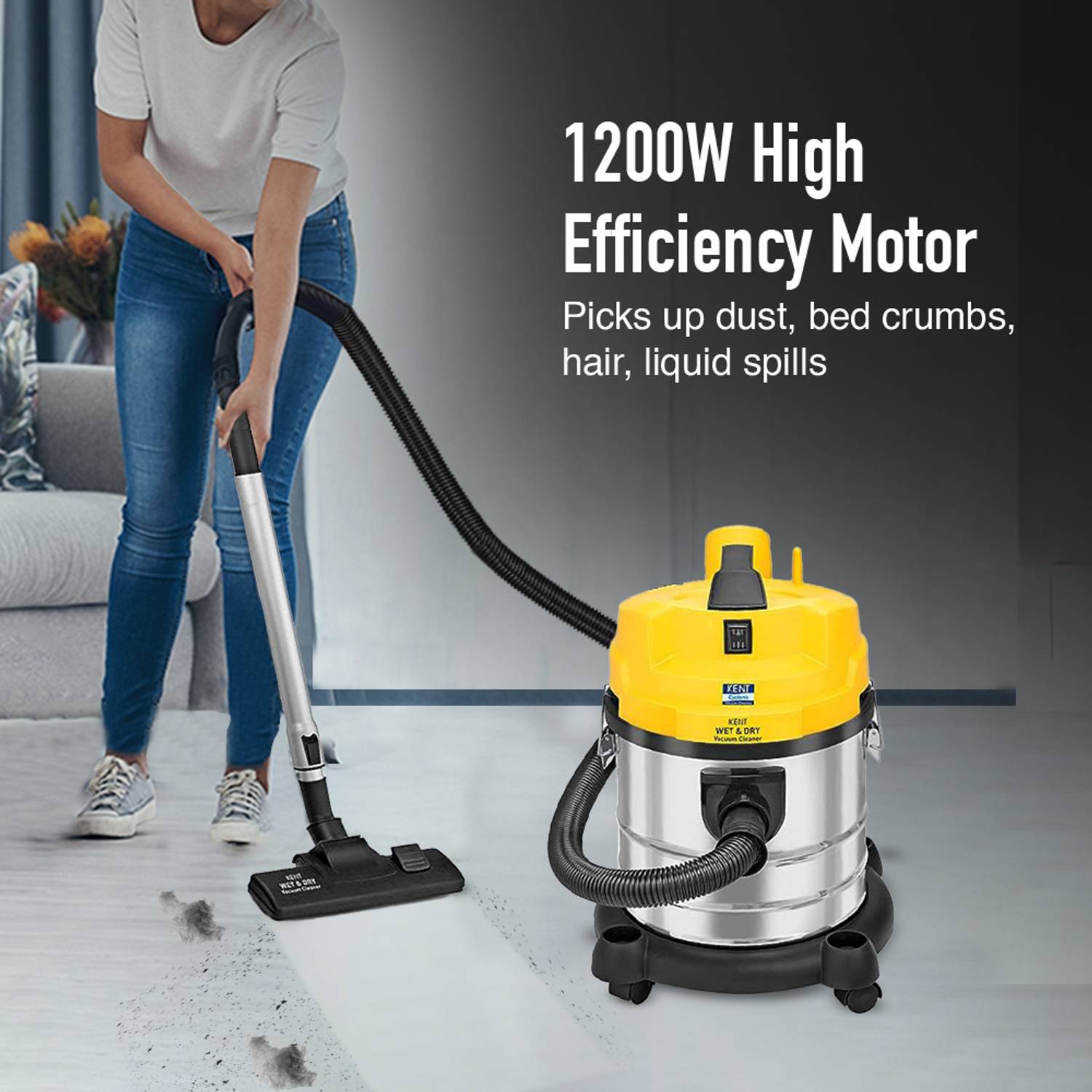 KENT KSL-612 Wet & Dry Vacuum Cleaner with Reusable Dust Bag Price
