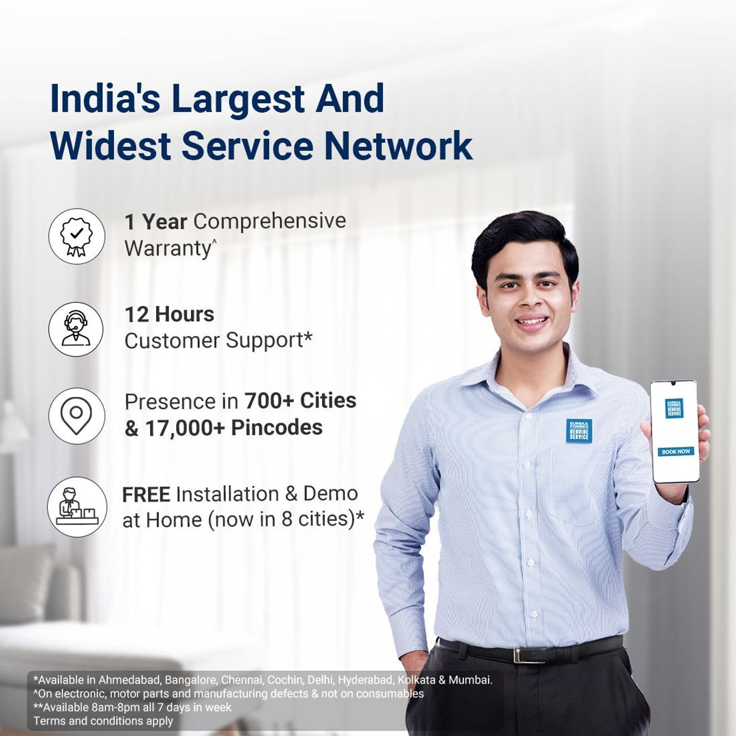 Image of Euroclean Eureka Forbes Forbes Smartclean With Home Mapping Pro Robotic Vacuum Cleaner Robotic Floor Cleaner (WiFi Connectivity)