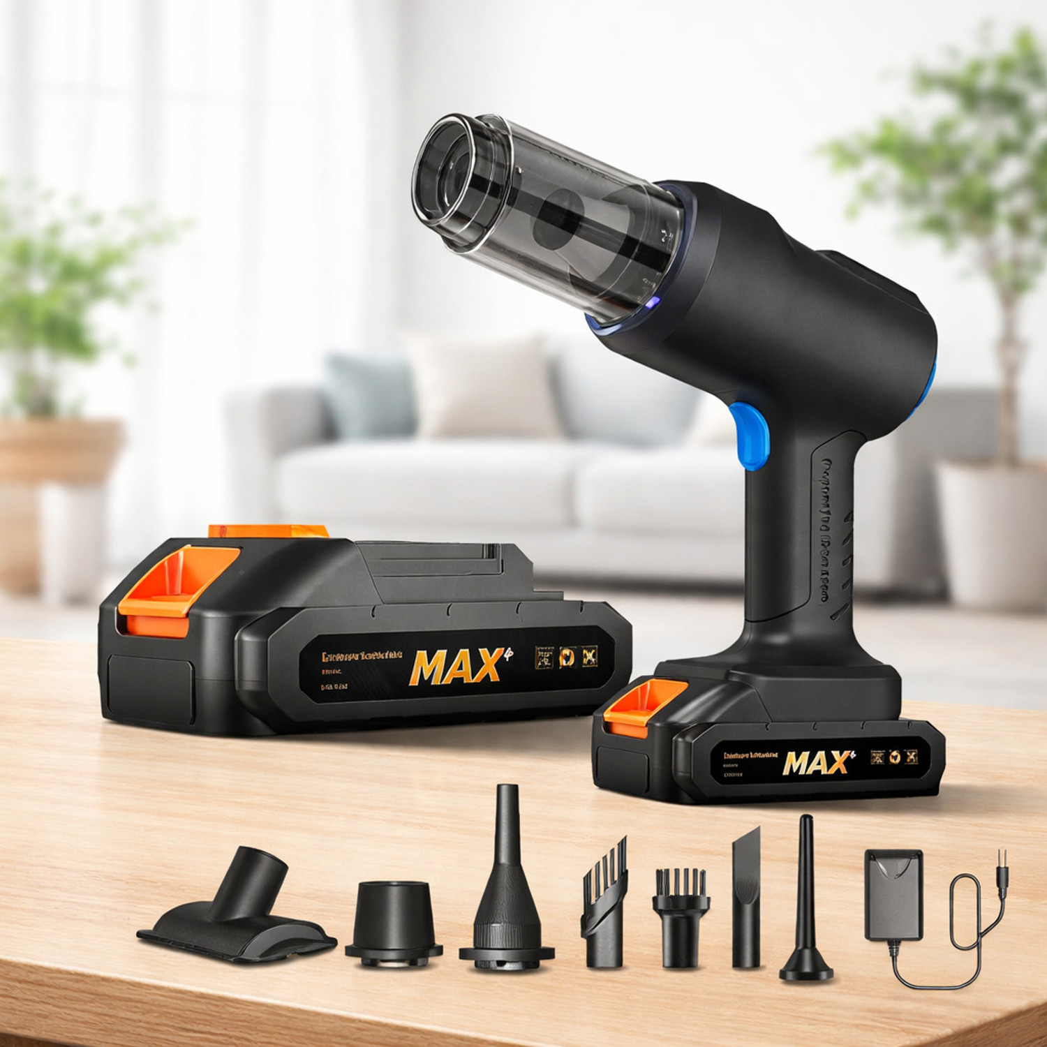 Image of Nihiti Portable Car Vacuum Cleaner with Blower Car Vacuum Cleaner with Swappable Battery