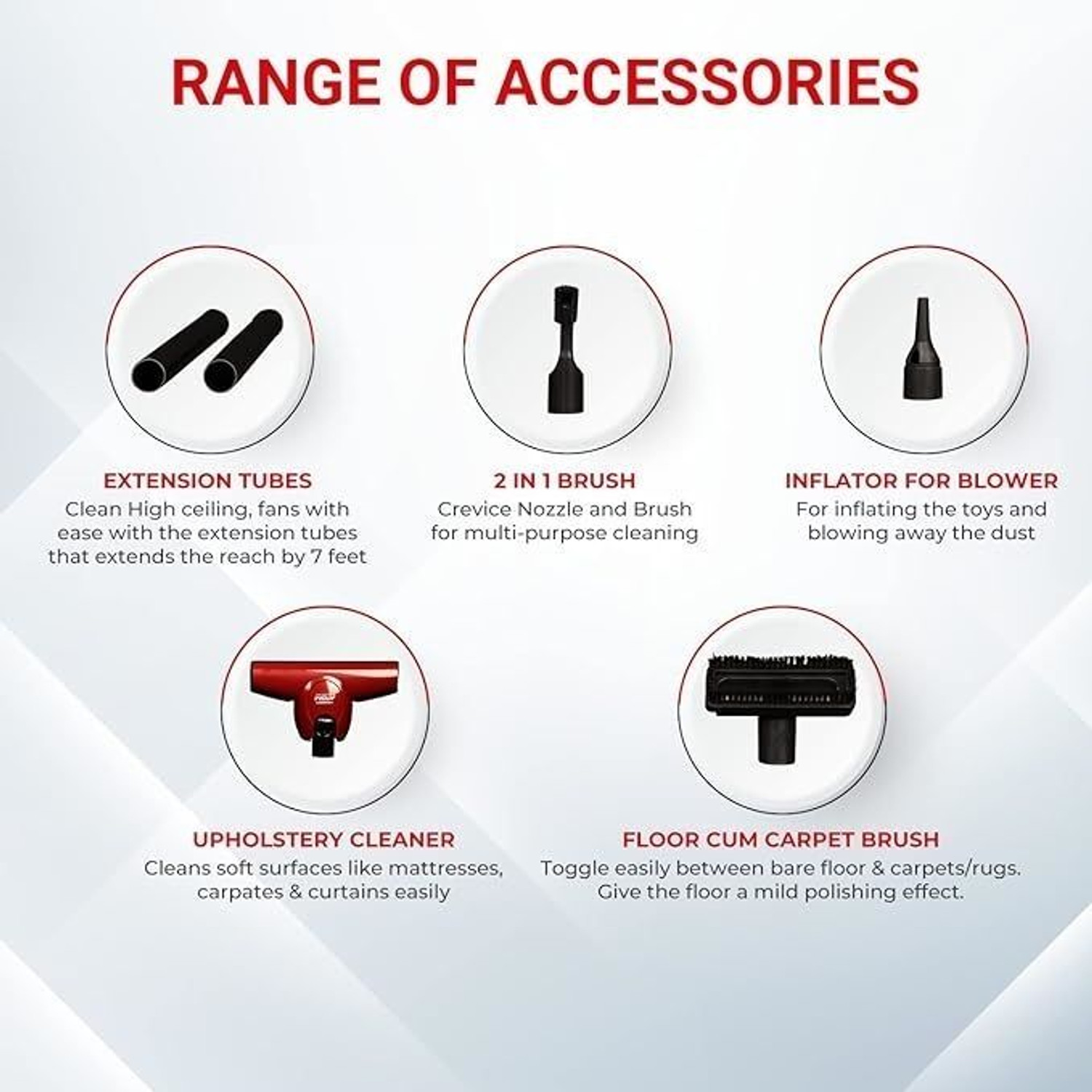 Image of EUREKA FORBES Atom Hand-held Vacuum Cleaner 12,000 Pa Powerful Suction Power, 2-In-1, Handheld & Stick Functions, Blower Function, Can be used as Inflator for toys, For Home Use, with Washable Filter with Reusable Dust Bag
