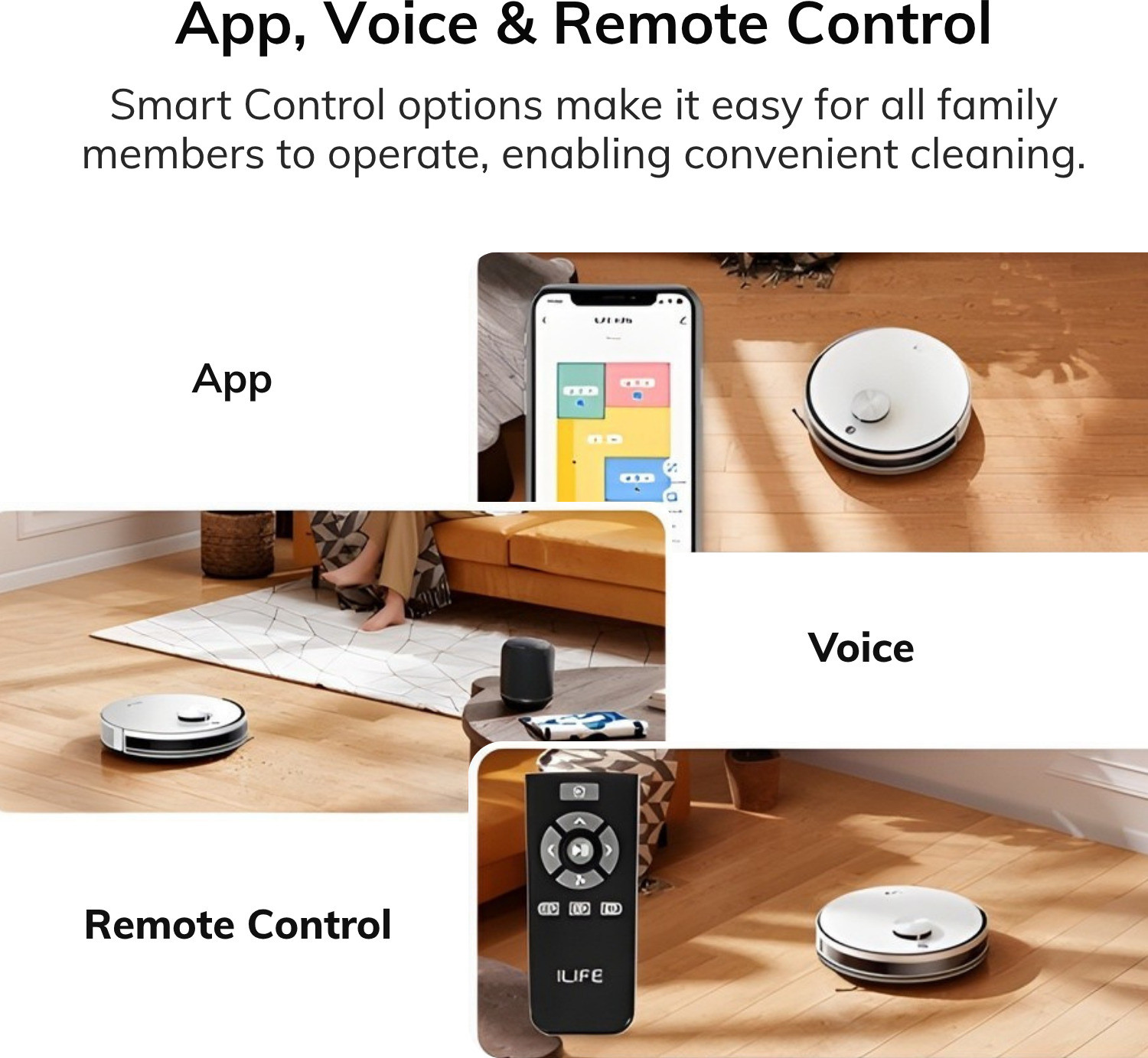 Image of ILIFE A30 Robot Vacuum with LiDAR Navigation, 13,000Pa Strong Suction & Remote Control Robotic Floor Cleaner with Reusable Dust Bag, Anti-Bacterial Cleaning, 2 in 1 Mopping and Vacuum (WiFi Connectivity, Google Assistant and Alexa)