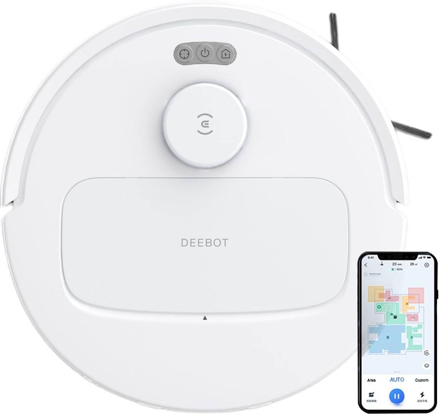 ECOVACS N30 Robotic Floor Cleaner with 2 in 1 Mopping and Vacuum 10000 Pa Suction, 5200mAh Battery, Covers 3500+ Sq ft in Single Charge, Zero Tangle 2.0 Technology, Advanced TrueMapping with 2 in 1 Mopping and Vacuum (WiFi Connectivity, Google Assistant and Alexa)