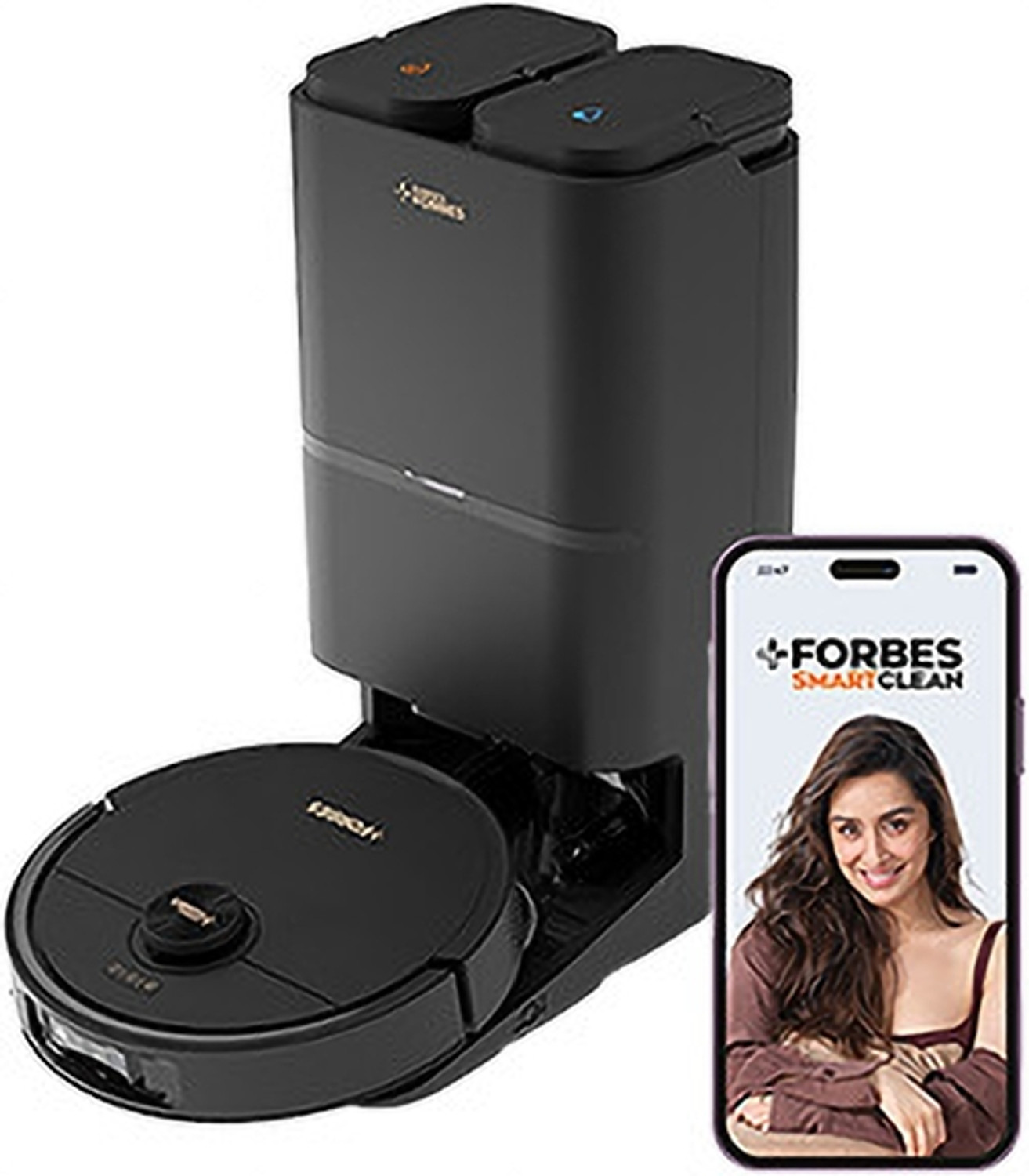 Image of EUREKA FORBES Robotic Floor Cleaner Robotic Floor Cleaner with 2 in 1 Mopping and Vacuum (WiFi Connectivity, Google Assistant and Alexa)
