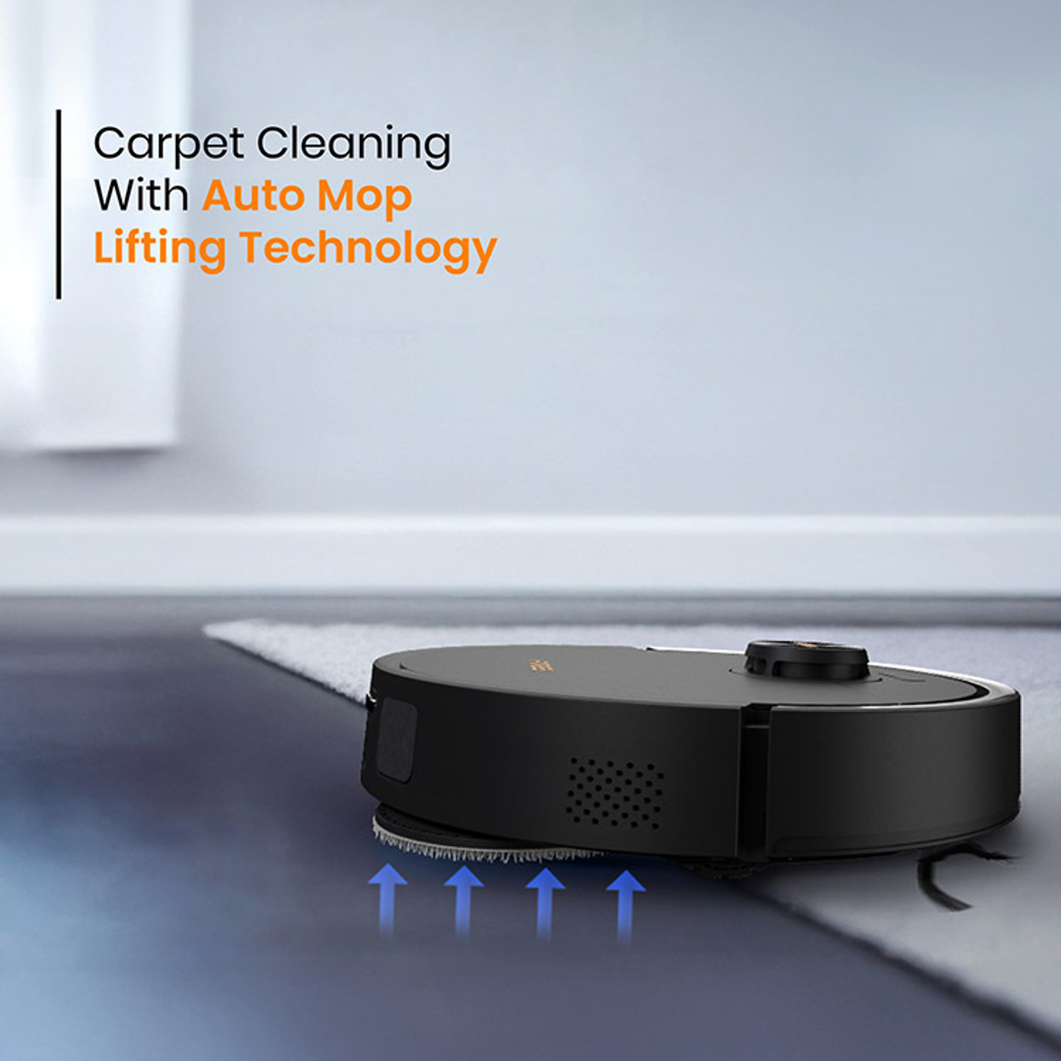 Image of EUREKA FORBES Robotic Floor Cleaner Robotic Floor Cleaner with 2 in 1 Mopping and Vacuum (WiFi Connectivity, Google Assistant and Alexa)