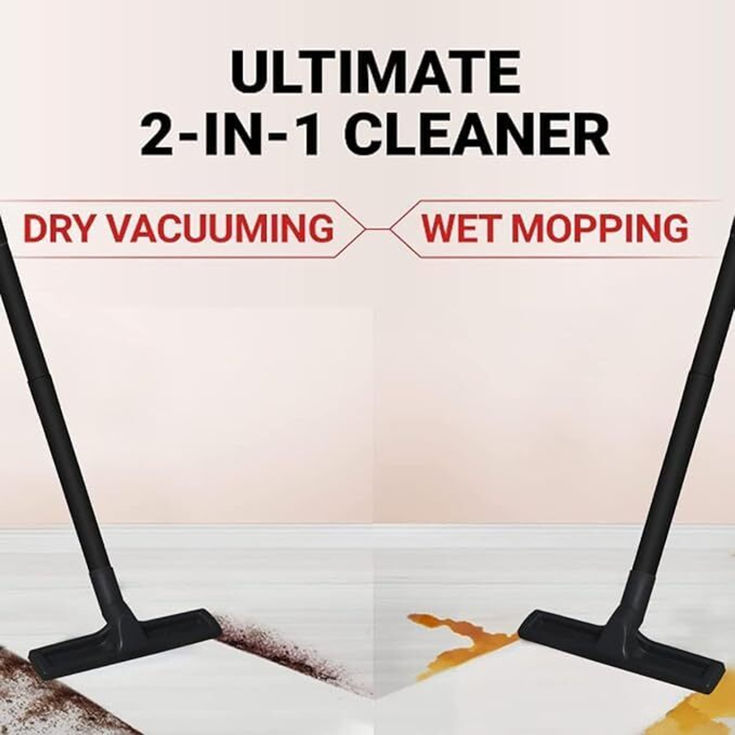 Image of Inalsa Micro WD15 Wet & Dry Vacuum Cleaner 15 LTR Capacity,1400 W, 17 kPa Suction, Blower Function,HEPA Filter, Wet Vacuum Cleaner for Sofa, House Cleaning Machine,Stainless Steel Body with 2 in 1 Mopping and Vacuum