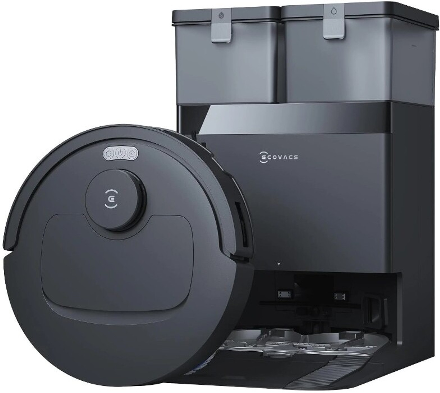Image of ECOVACS Deebot T30e Omni Robot Vacuum and Mop Robotic Floor Cleaner Wet & Dry Vacuum Cleaner with 2 in 1 Mopping and Vacuum, Anti-Bacterial Cleaning, Reusable Dust Bag (WiFi Connectivity) (Black)