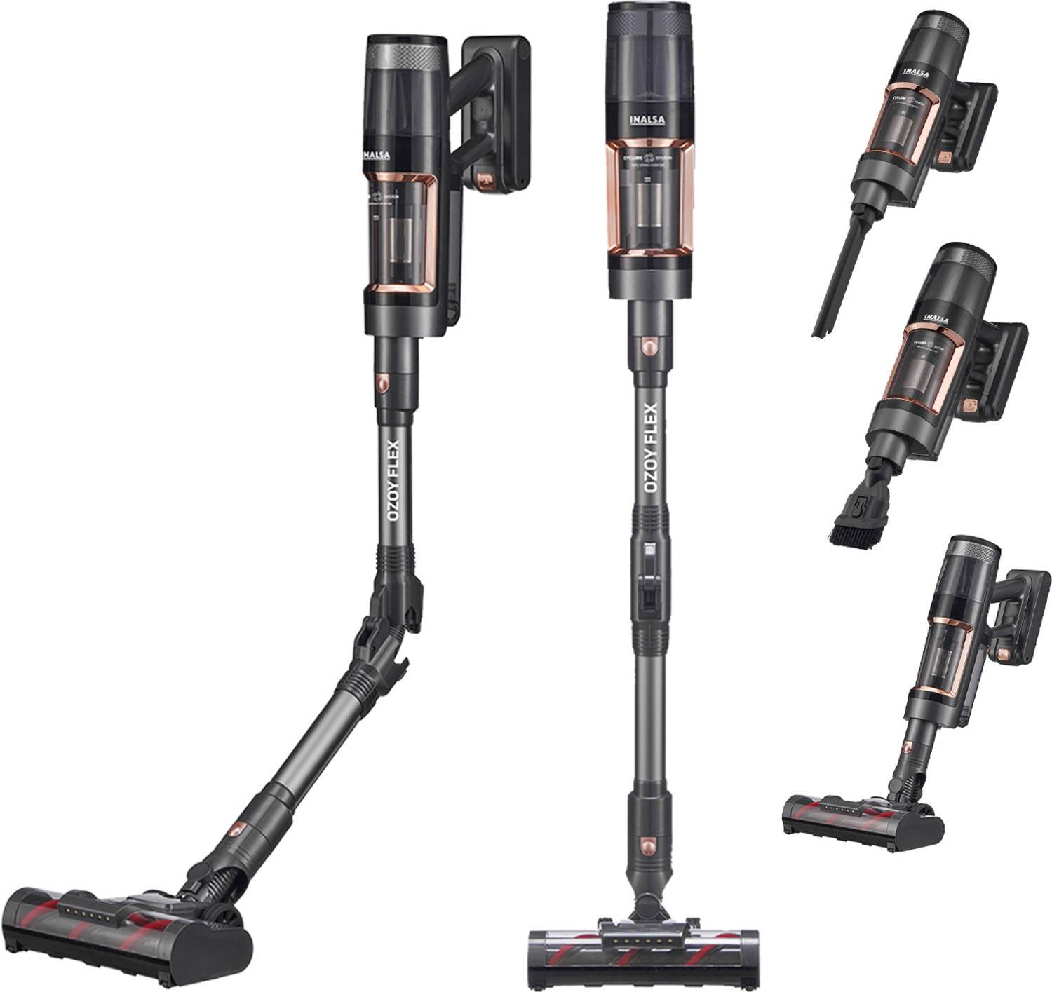 Inalsa Ozoy Flex Cordless Stick 350W|28KPA|Flexible 180°Rotation|1000 ML Dust Tank| Hand-held Vacuum Cleaner