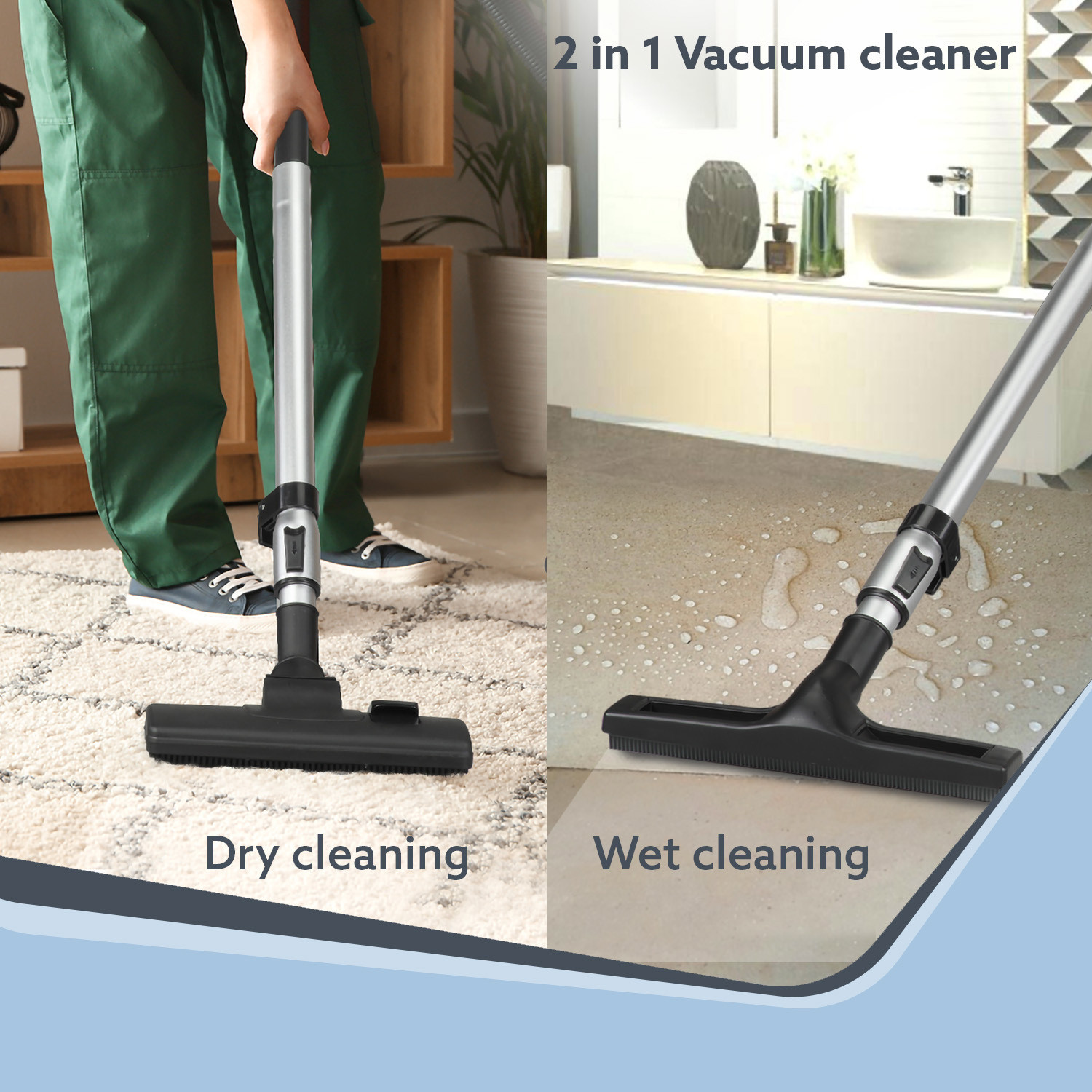Image of AGARO Ace 1600W Wet & Dry Vacuum Cleaner with Reusable Dust Bag
