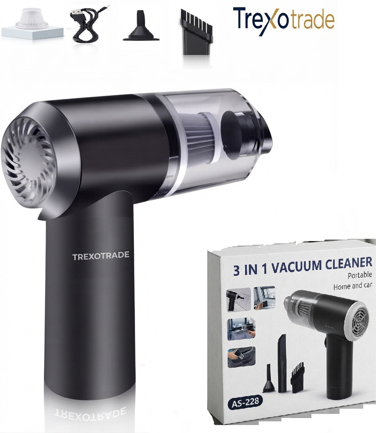 Image of TREXOTRADE Evokes heavy-duty cleaning power packed into a sleek device. Cordless Vacuum Cleaner
