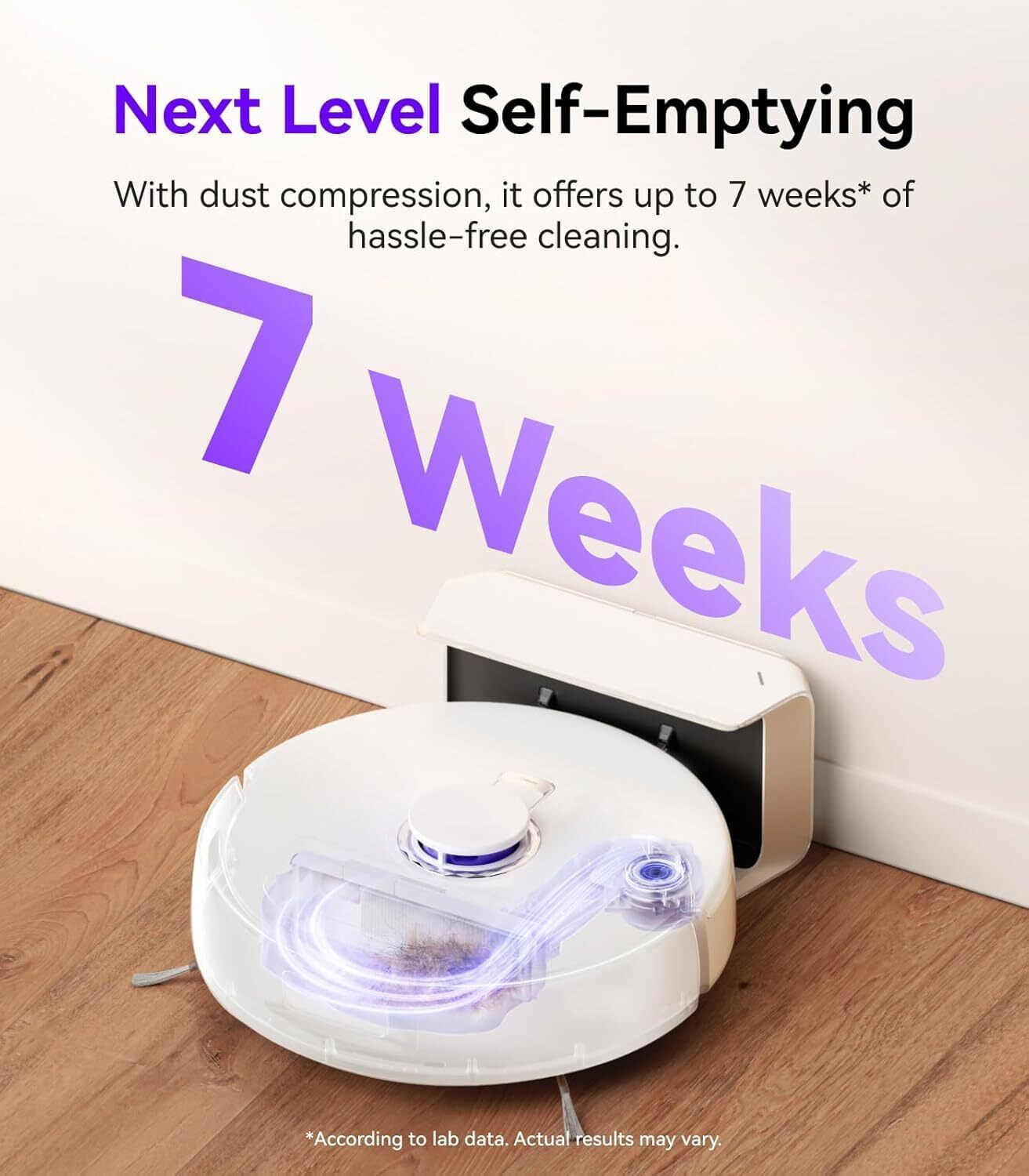 Image of Narwal Freo X Plus Robotic Floor Cleaner with 7800Pa Suction, 7 Weeks Storage, Zero Tangle Brush, 5200mAh Battery, 3D Mapping, Google Home, Alexa, Siri & App Compatible, 254 Mins (WiFi Connectivity)