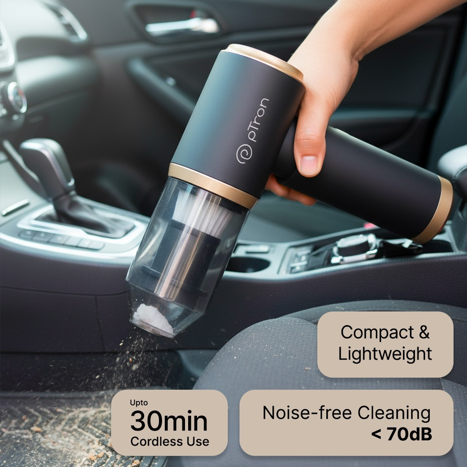 Image of pTron NeoVac X2 Car Vacuum Cleaner with Anti-Bacterial Cleaning